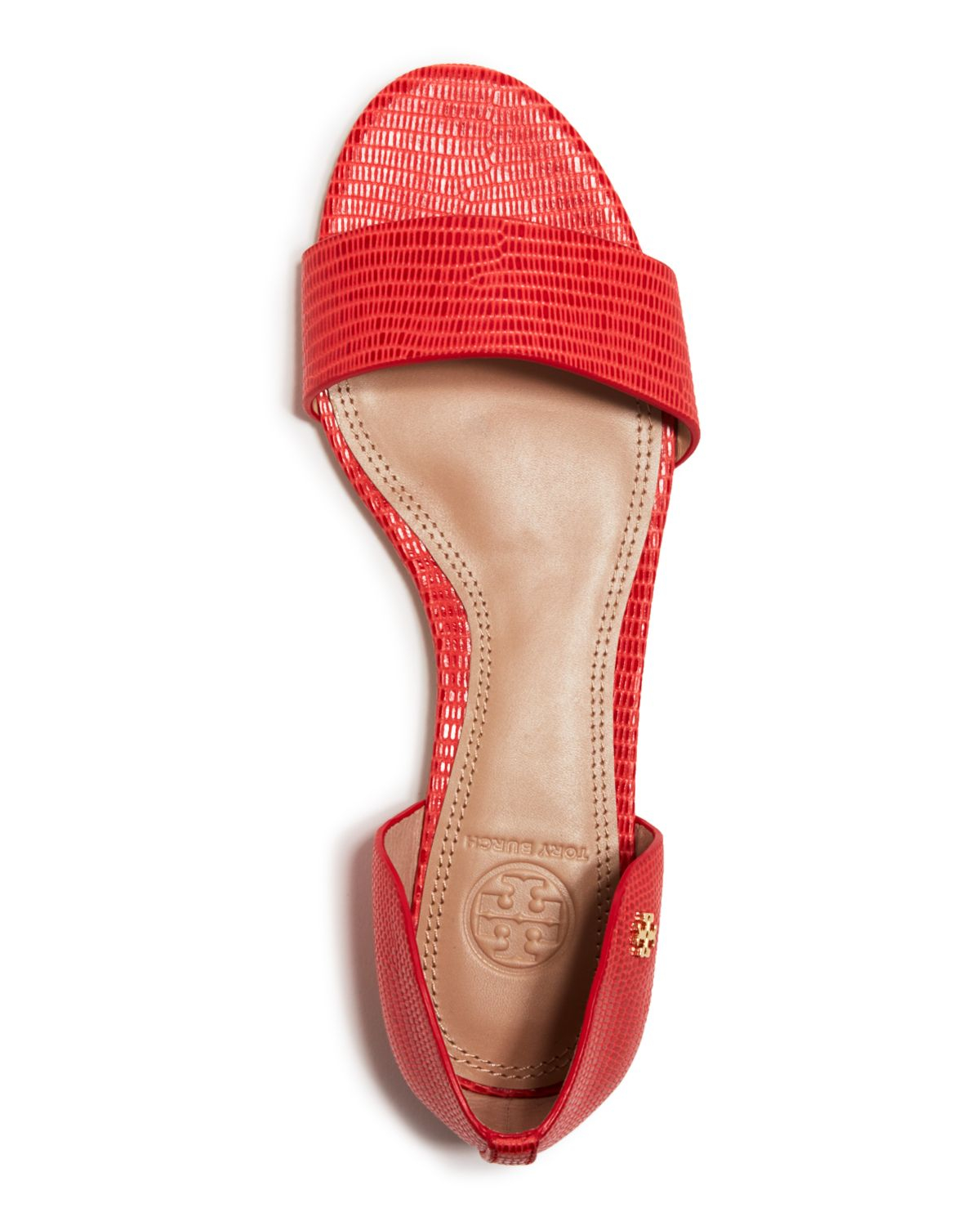Tory Burch Open Toe D'Orsay Flats - Savannah in Red - Lyst