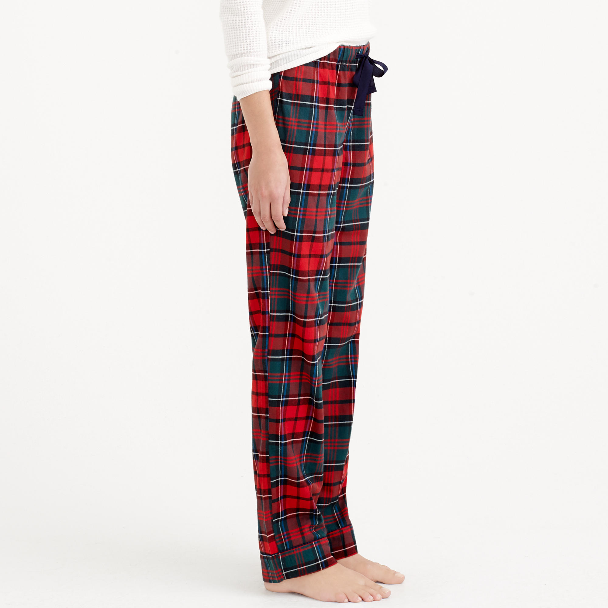 red plaid pajama pants
