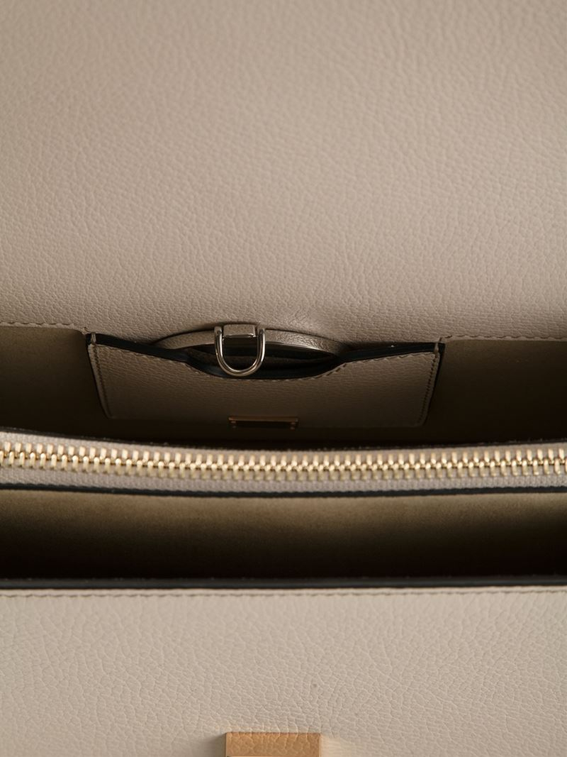 Dolce & Gabbana Rosalia Leather Shoulder Bag in Natural | Lyst