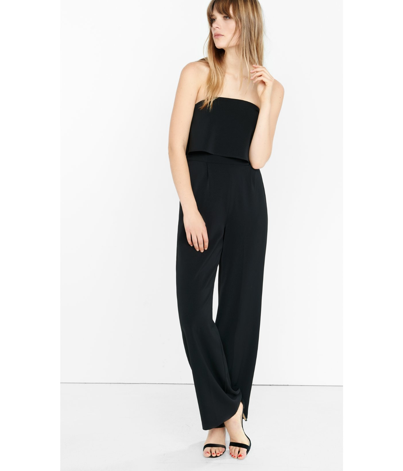 express black strapless jumpsuit