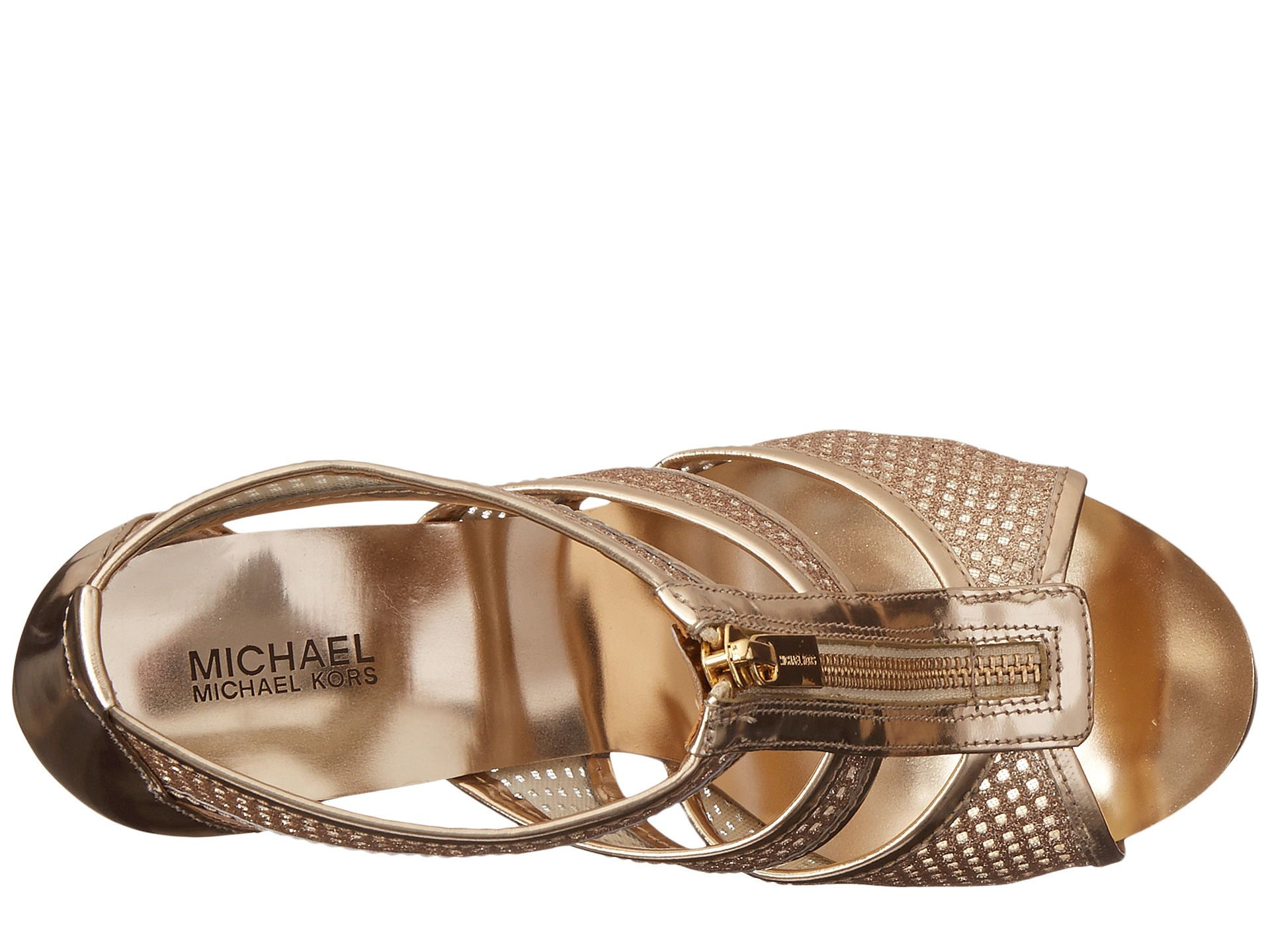 MICHAEL Michael Kors Berkley T-strap in Metallic | Lyst
