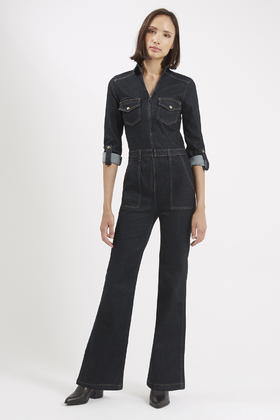 flared boiler suit