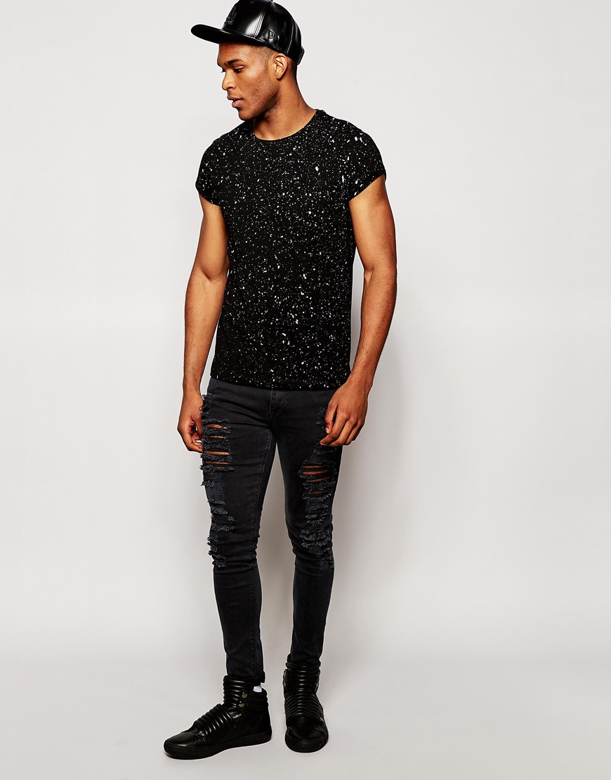 Black paint shirt cheap
