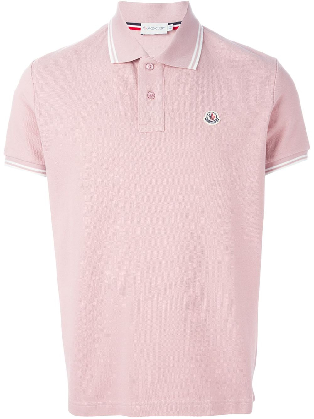 pink moncler polo shirt