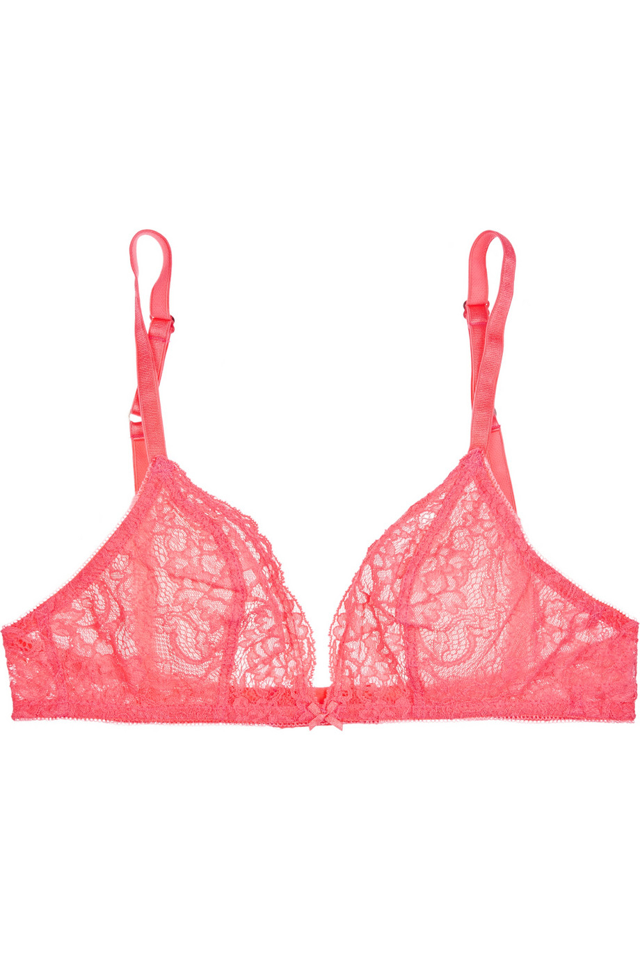 Deborah marquit Lace Soft-Cup Triangle Bra in Pink | Lyst