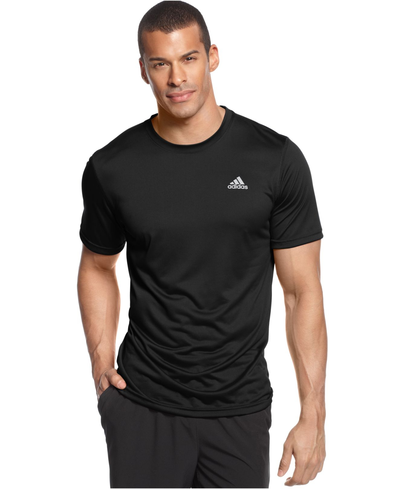 Adidas Climalite Short-Sleeve T-Shirt in Black for Men | Lyst