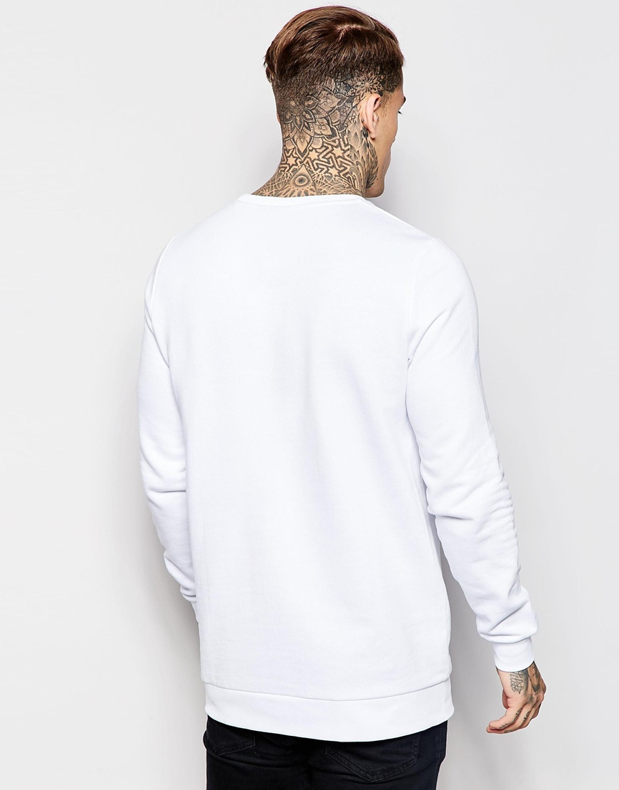 longline crew neck sweatshirt