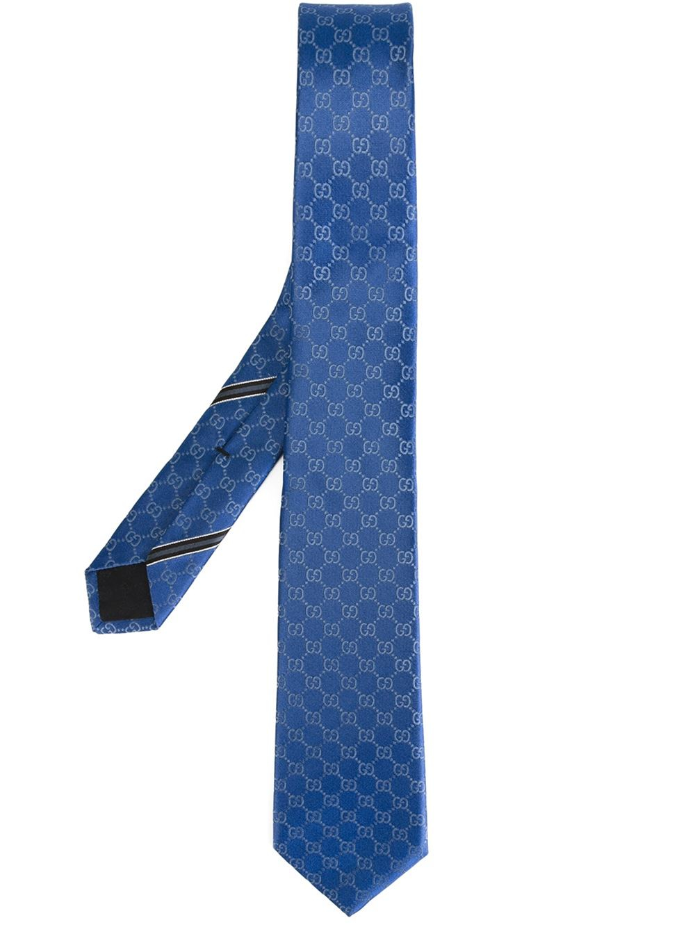 Gucci Gg Pattern Tie in Blue for Men | Lyst
