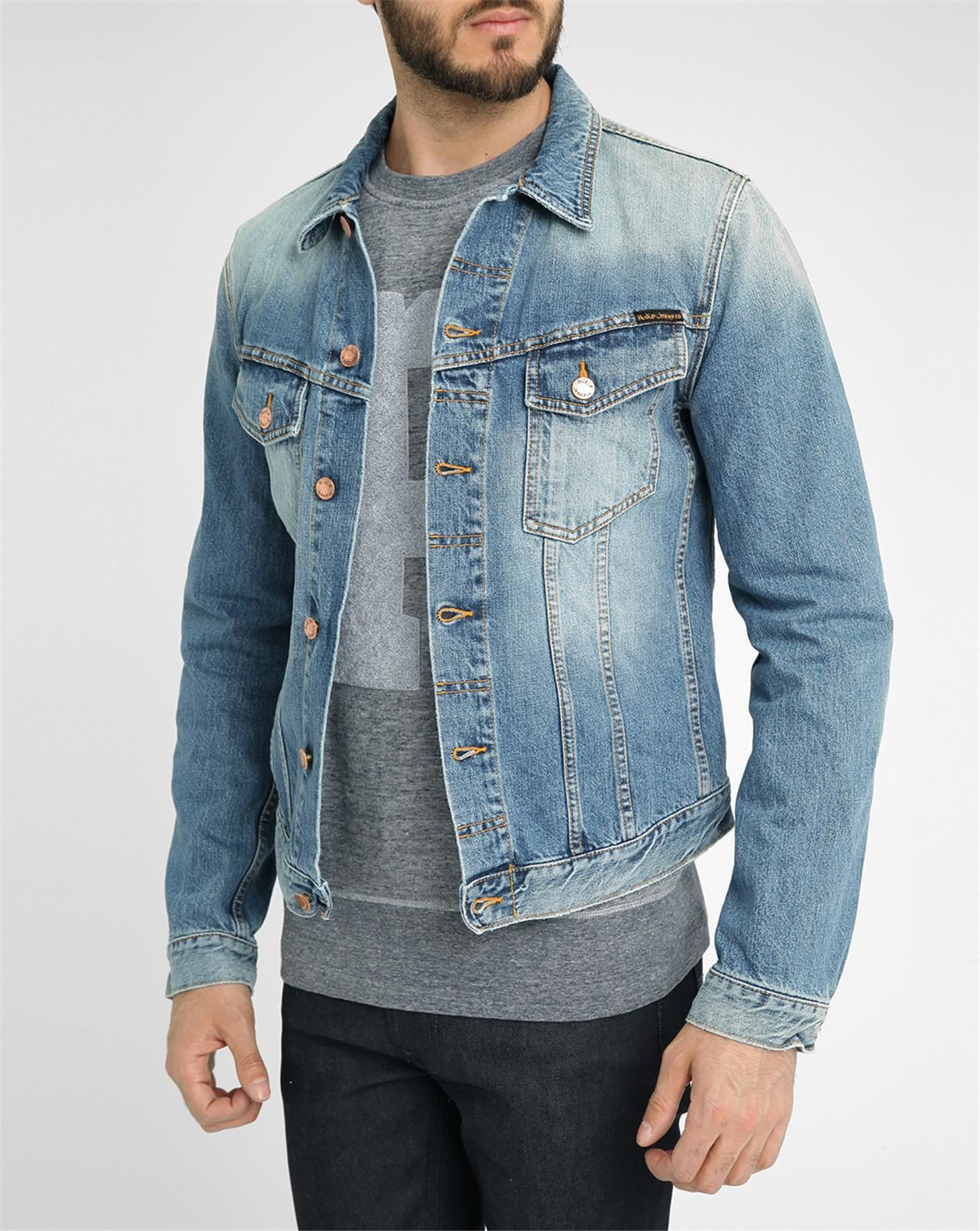 Nudie jeans Light-blue Organic Billy Denim Jacket in Blue for Men | Lyst