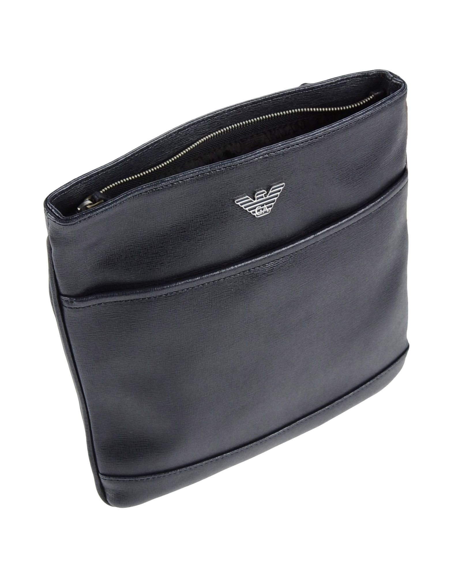 Lyst Emporio Armani Leather CrossBody Bag in Blue for Men