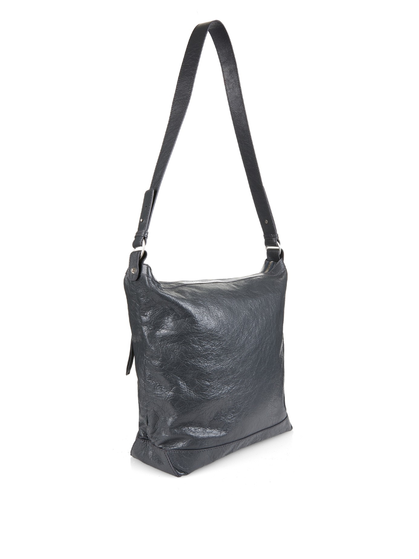 ensidigt Mål Siege Balenciaga Arena Leather Messenger Bag in Gray for Men | Lyst
