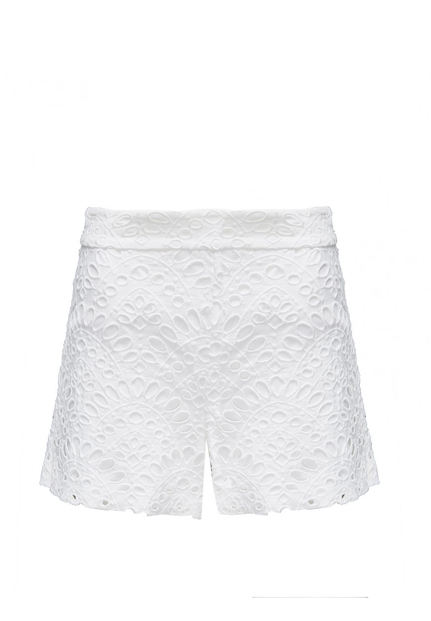 Lyst - Alice + Olivia Back Zip Shorts in White