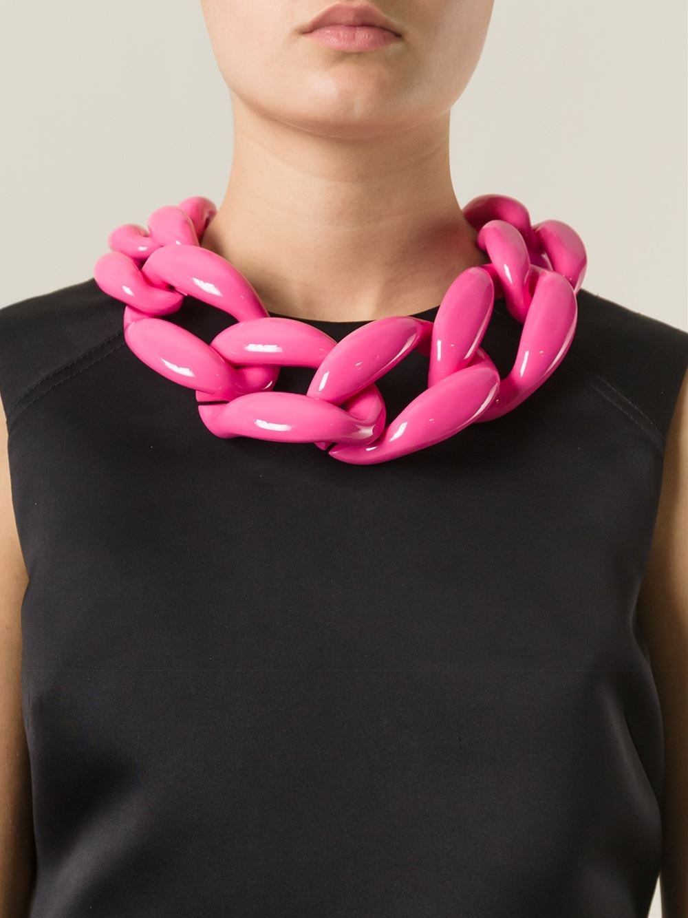 Moschino Chunky Chain Necklace in Pink | Lyst