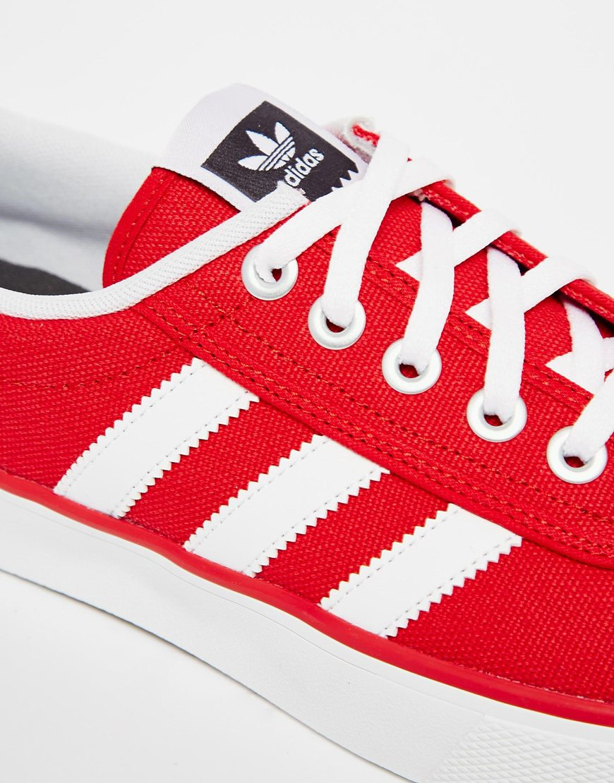 adidas red canvas shoes