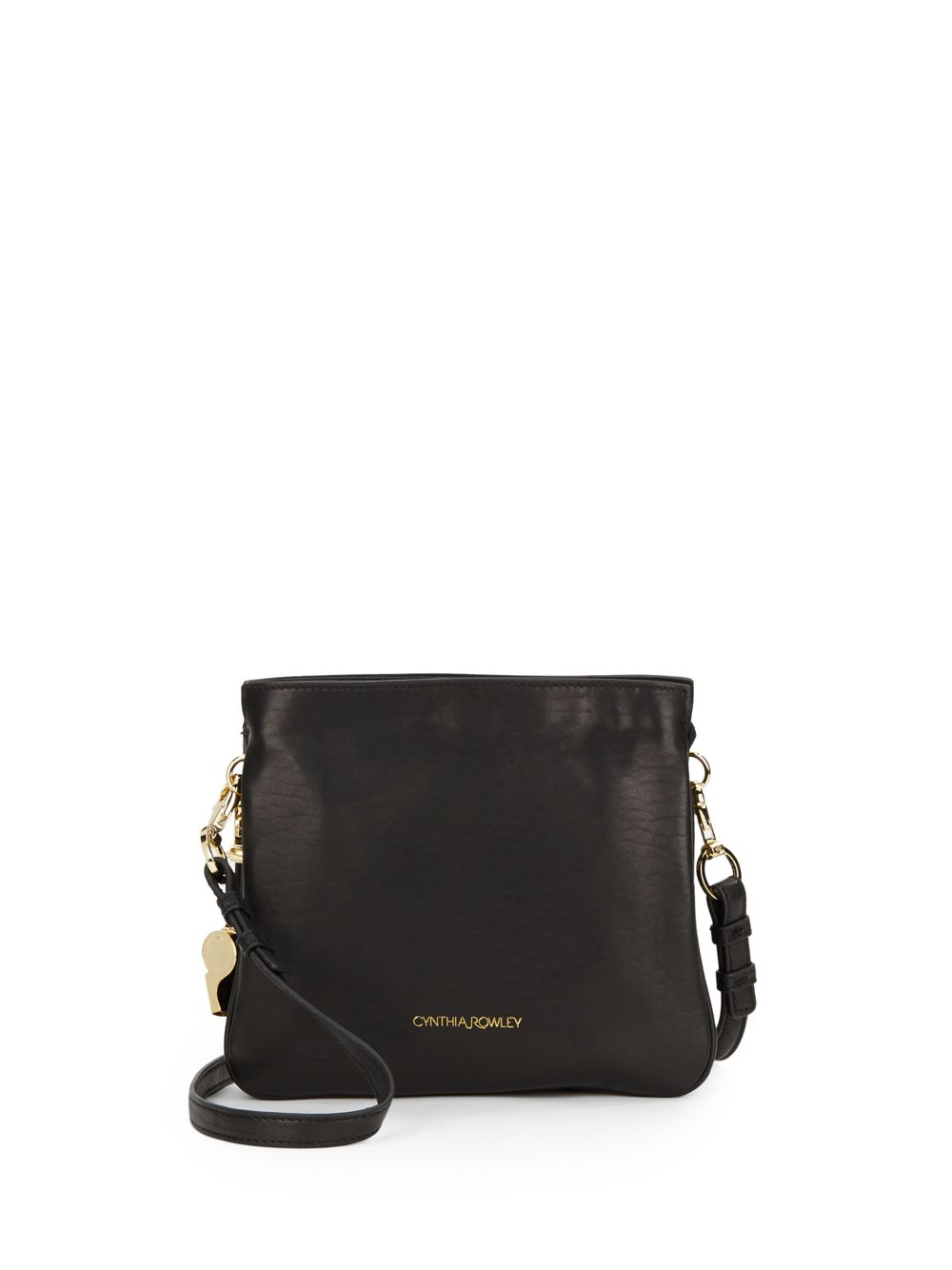 cynthia rowley black nixie leather shoulder bag product 1 268649456 normal