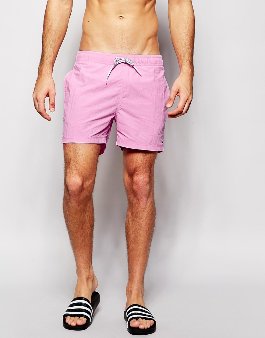 tommy hilfiger pink swim shorts