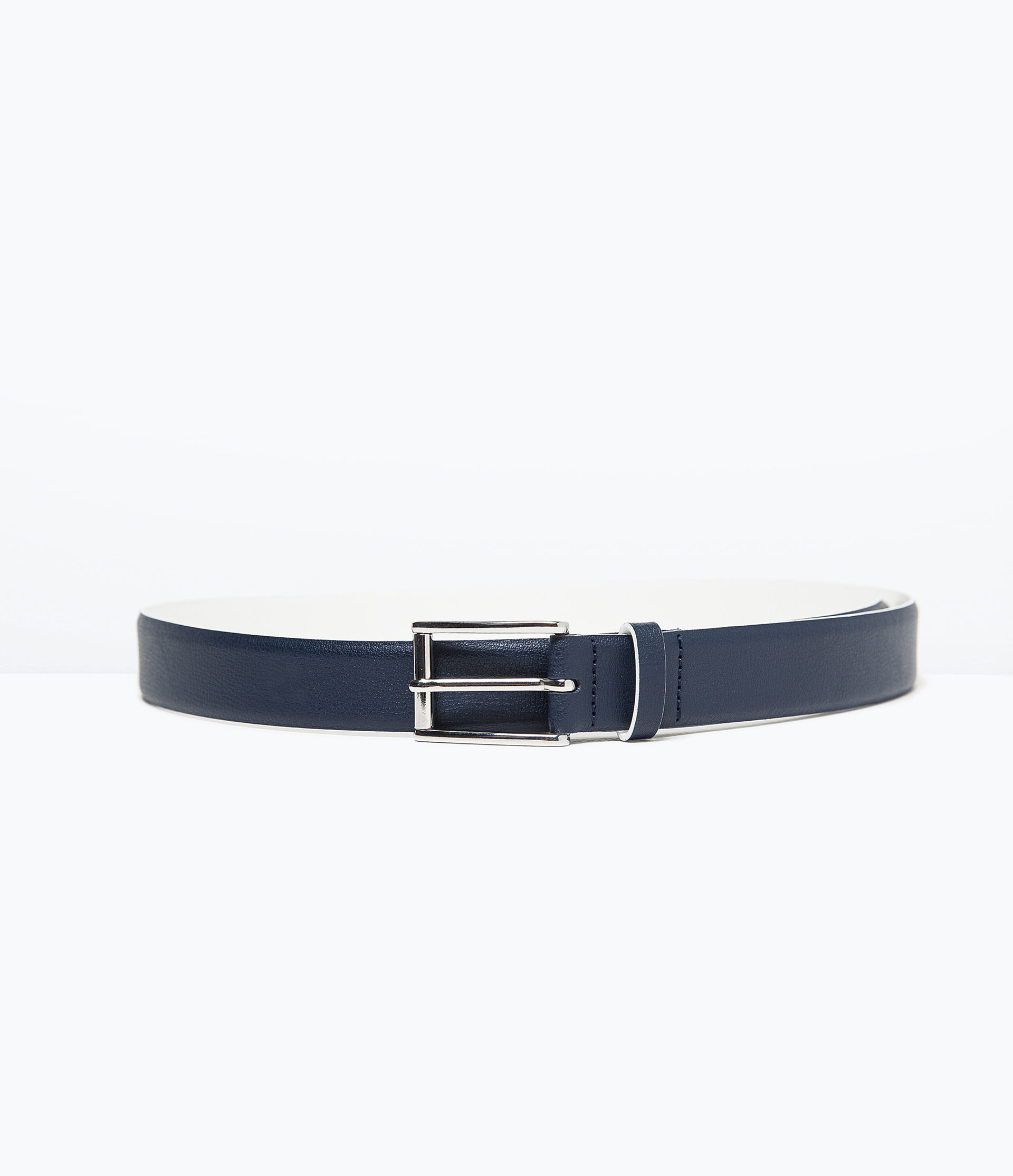 Zara Belt With Contrast Interior in Blue for Men Lyst