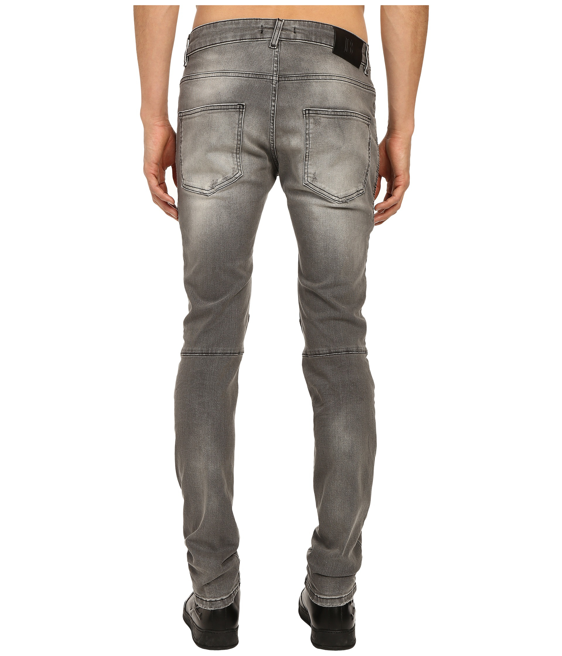 Faded Biker Jeans