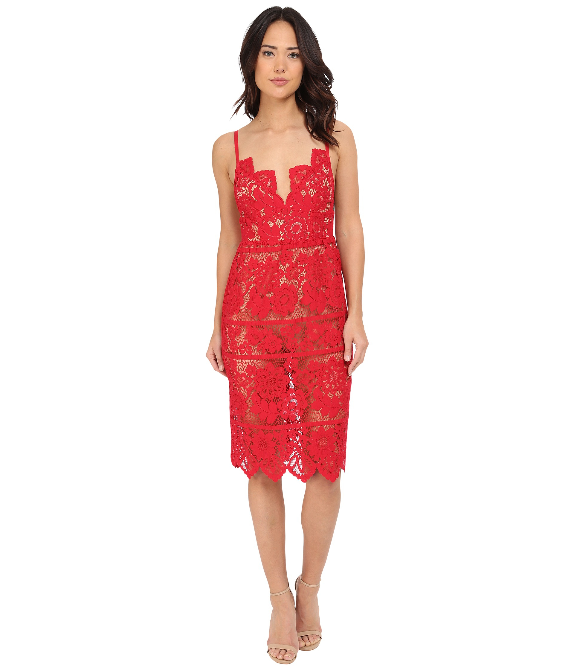 for love and lemons red lace dress