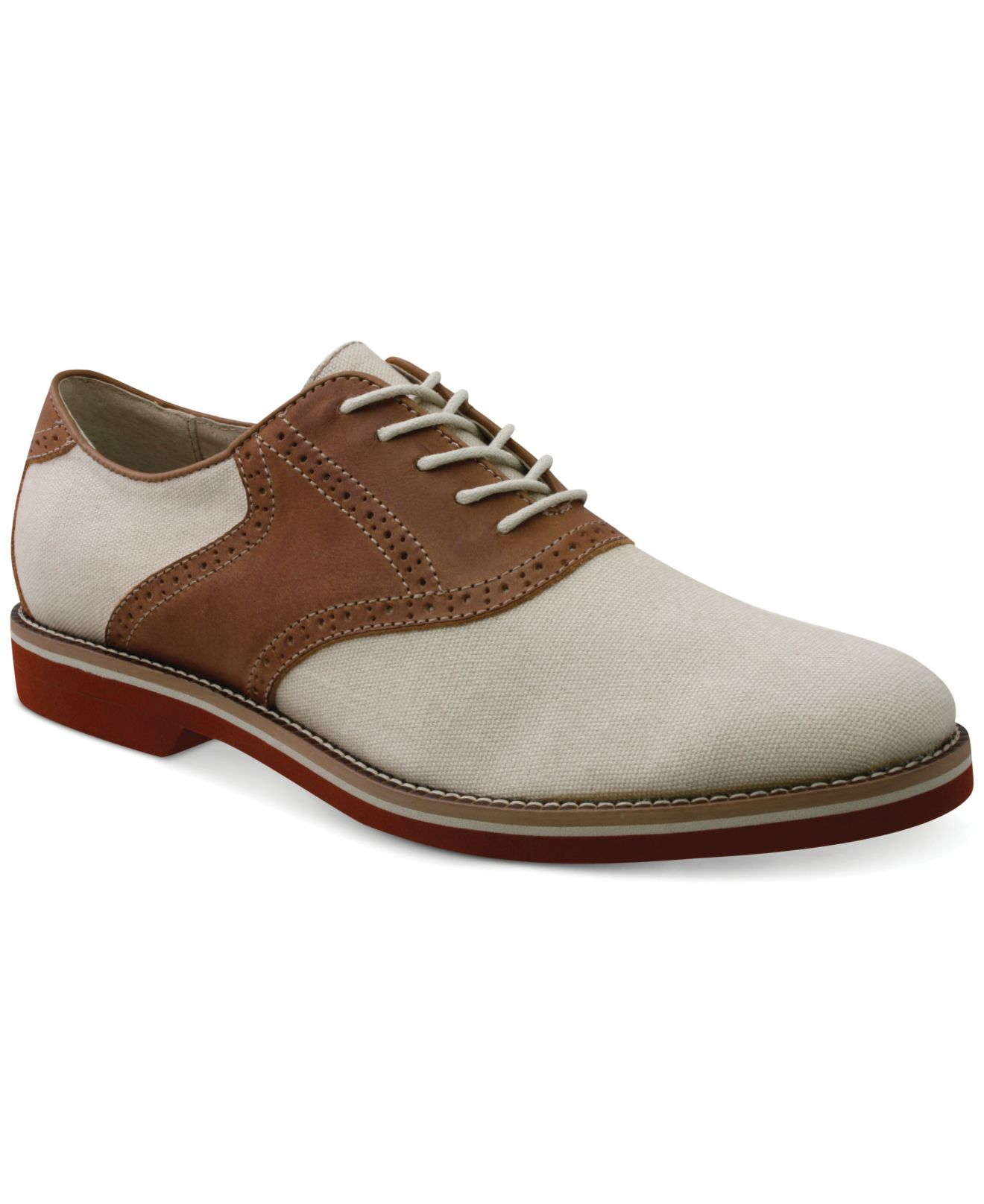 G.H. Bass & Co. Bass Carson Canvas Saddle Shoes in White for Men | Lyst