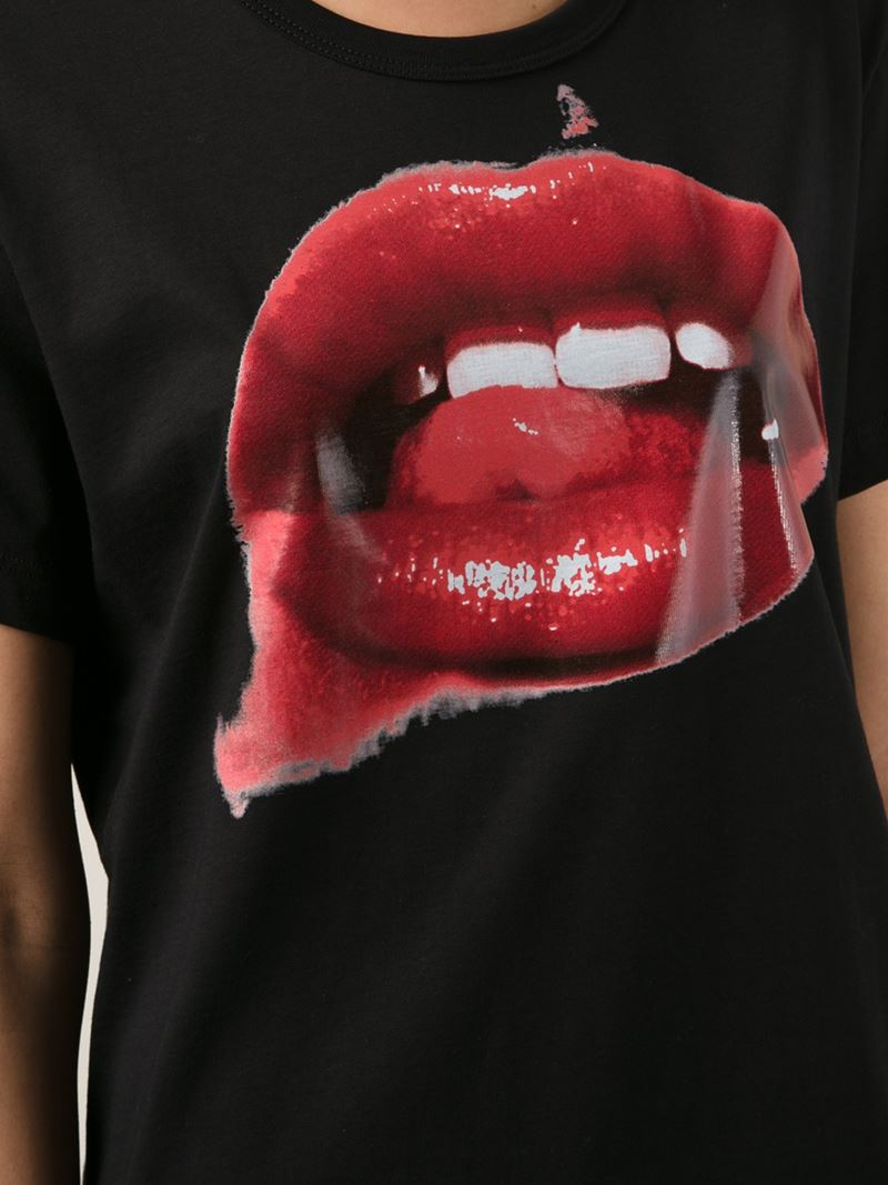 Vivienne Westwood Lips T-Shirt in Black | Lyst