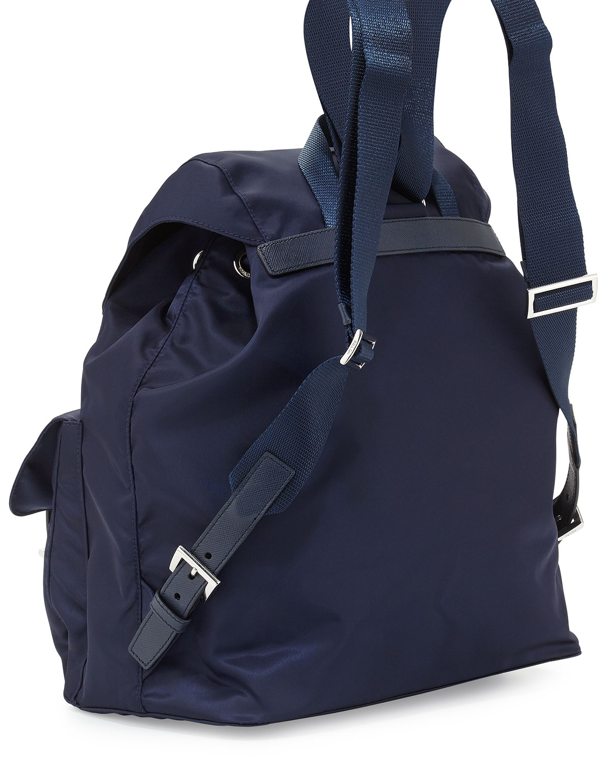 prada blue backpack  