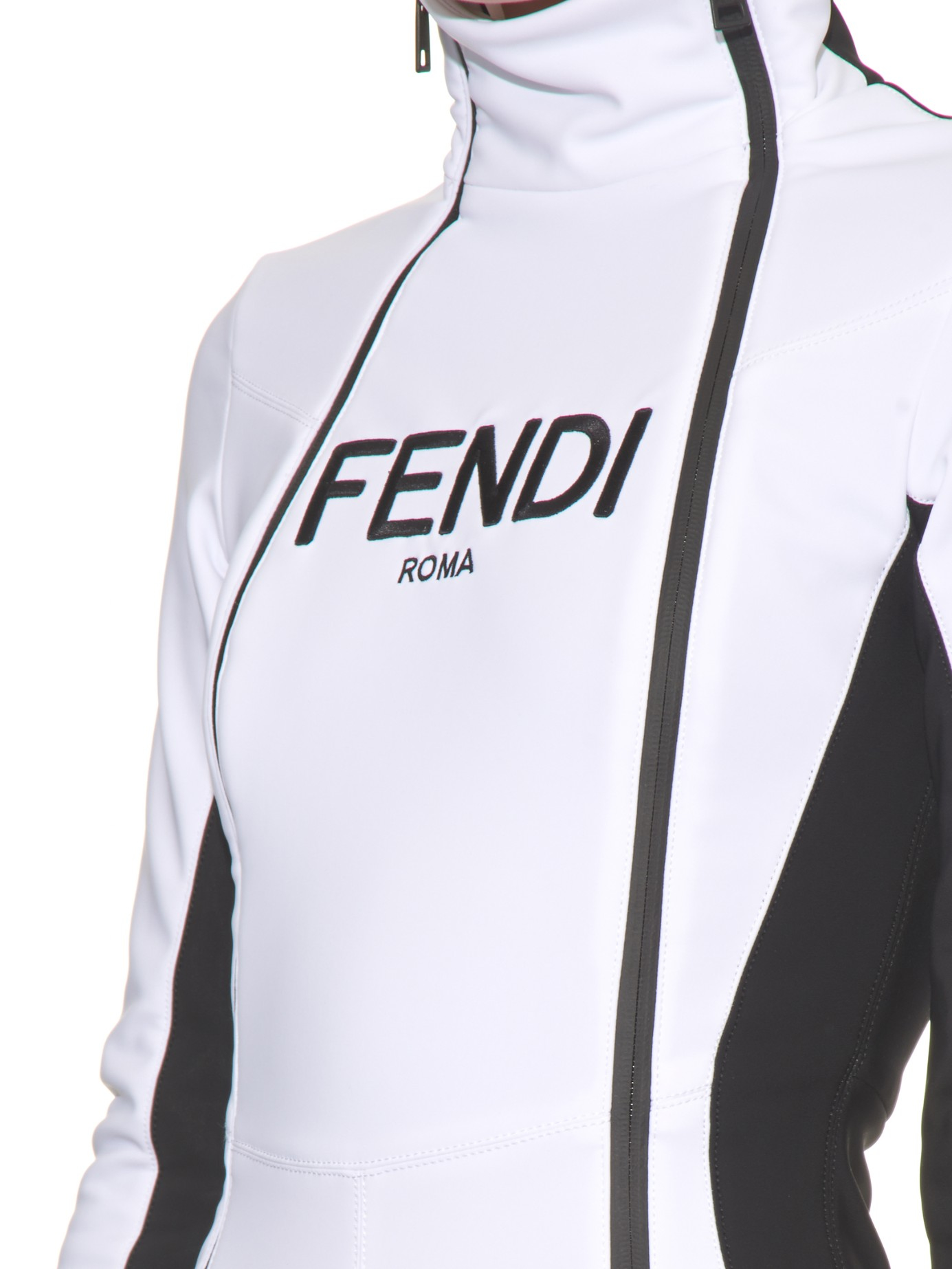 Fendi Technical Ski Jumpsuit in White