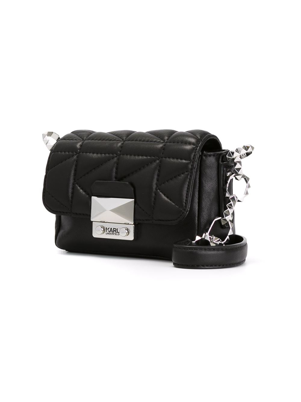 Karl Lagerfeld Mini Quilted CrossBody Bag in Black Lyst