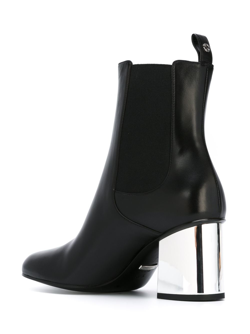 metal heel ankle boots