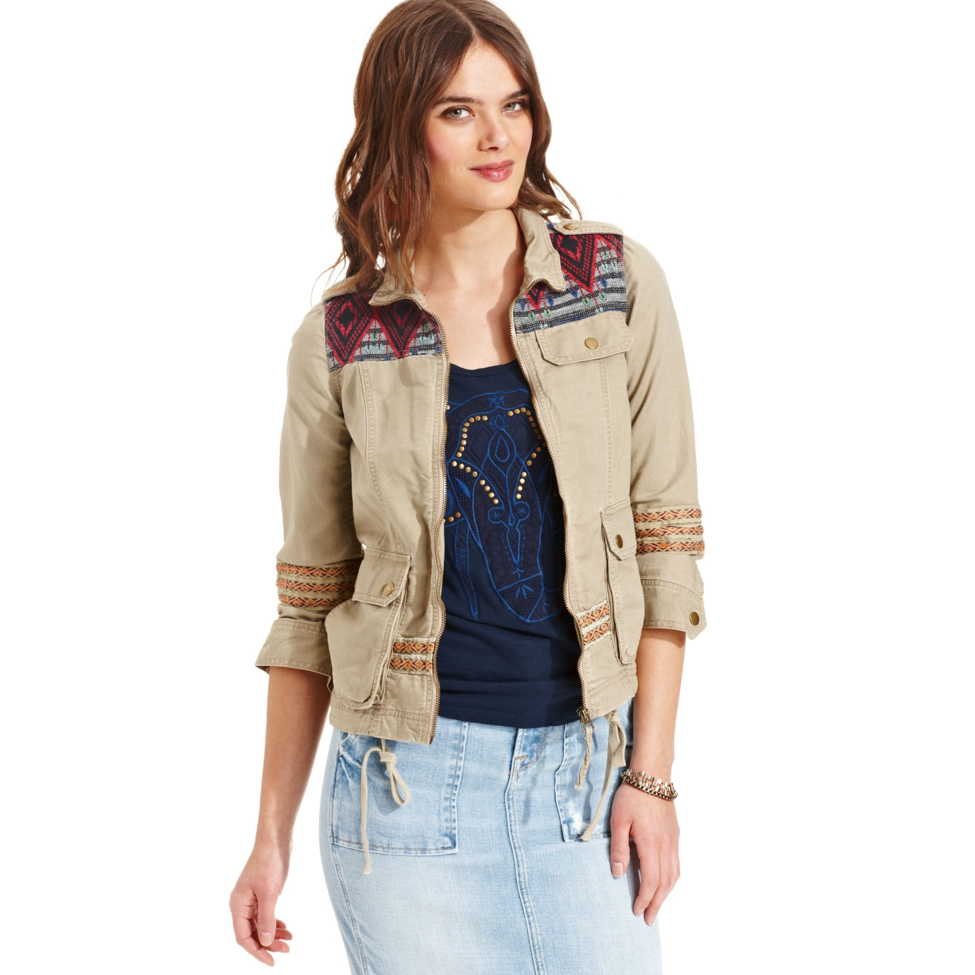 lucky brand embroidered jacket