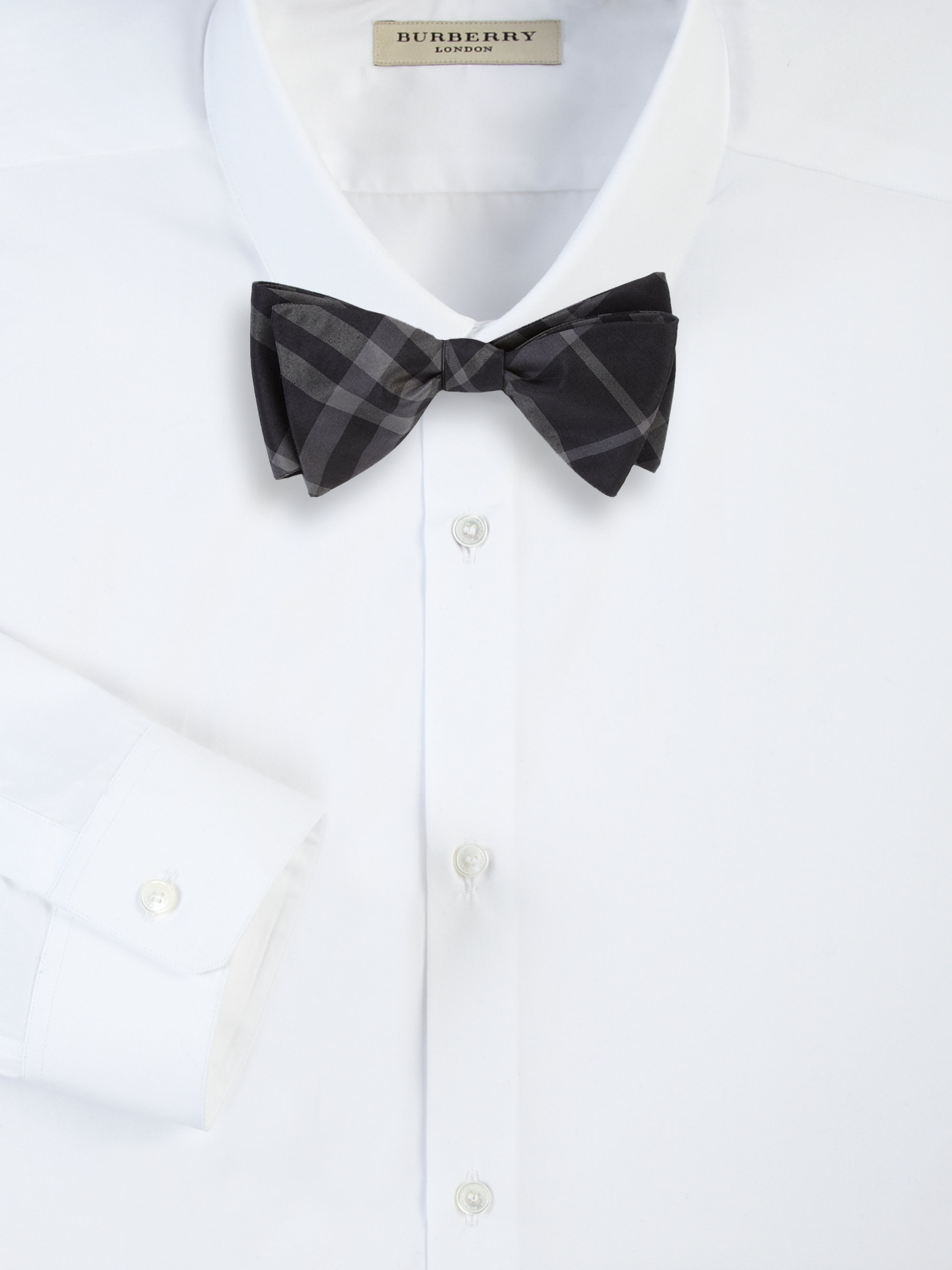 Burberry Blake Narrow Check Bow Tie in Black for Men | Lyst