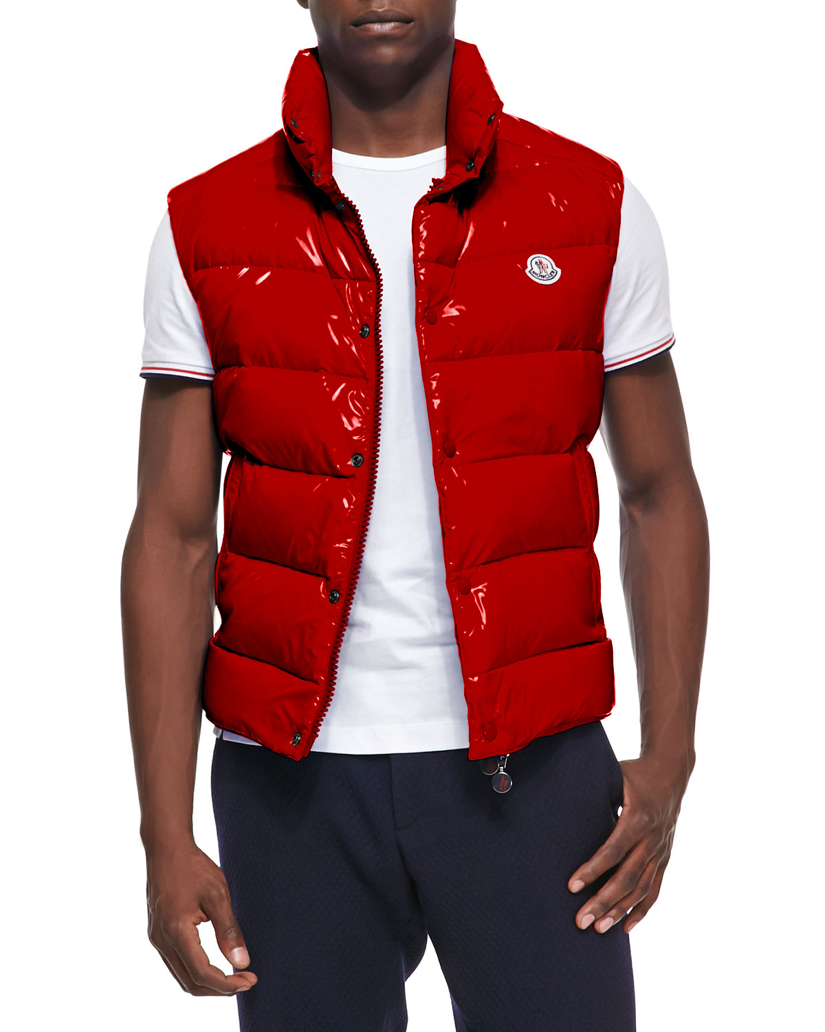 Moncler Tib Puffer Vest in Red for Men 