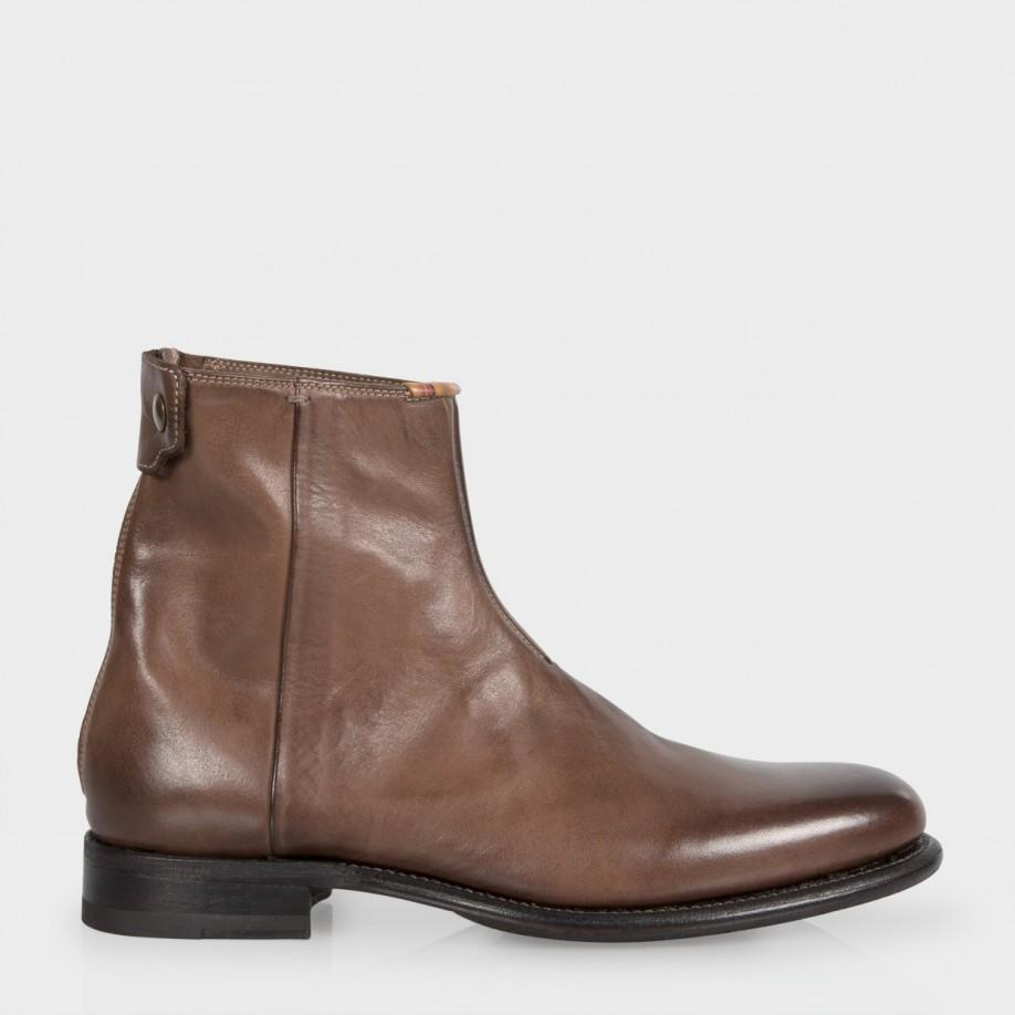 Paul smith Dip-Dyed Brown Leather Claude Boots With Rubber Soles in ...