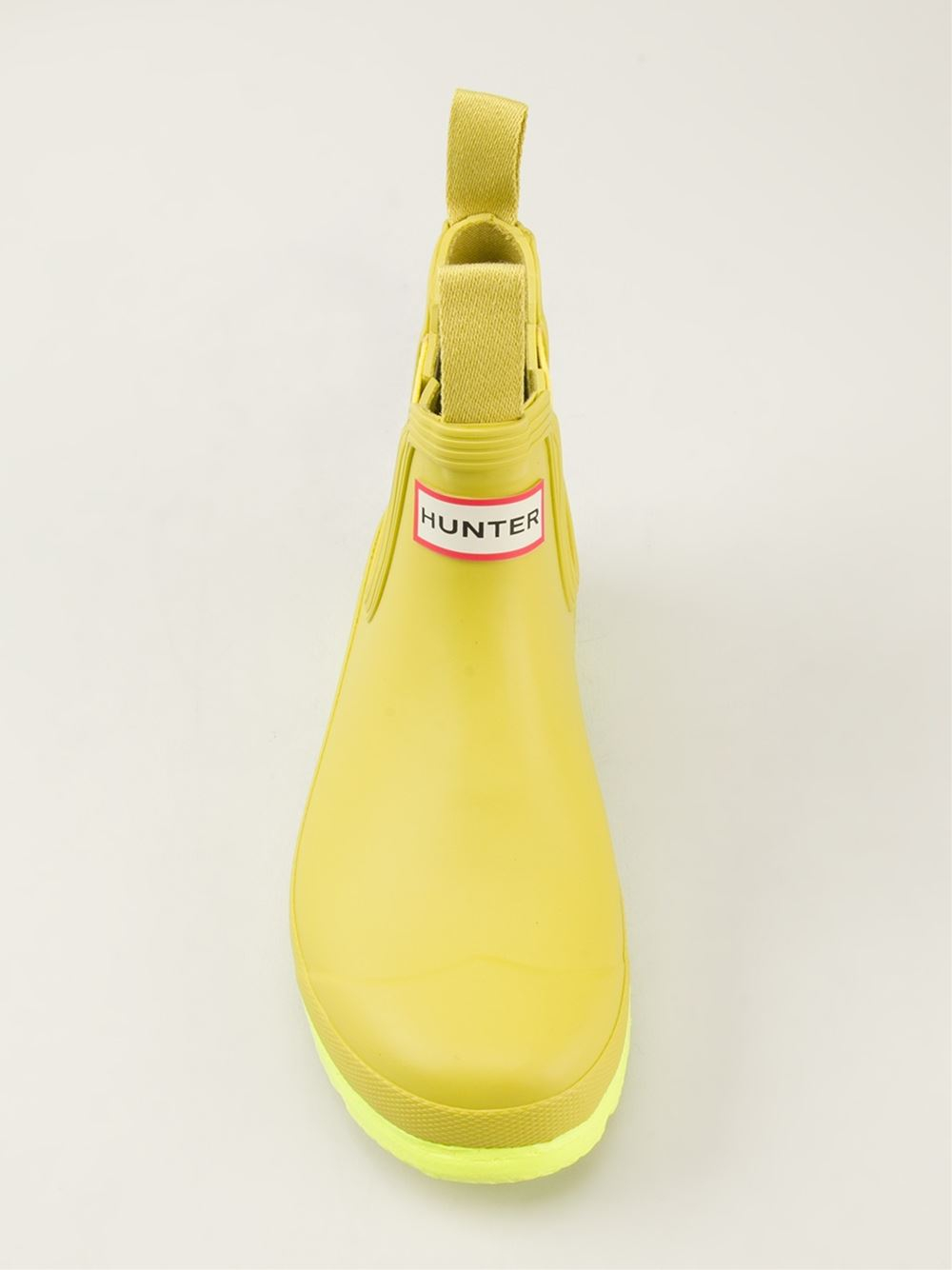 yellow hunter chelsea boots