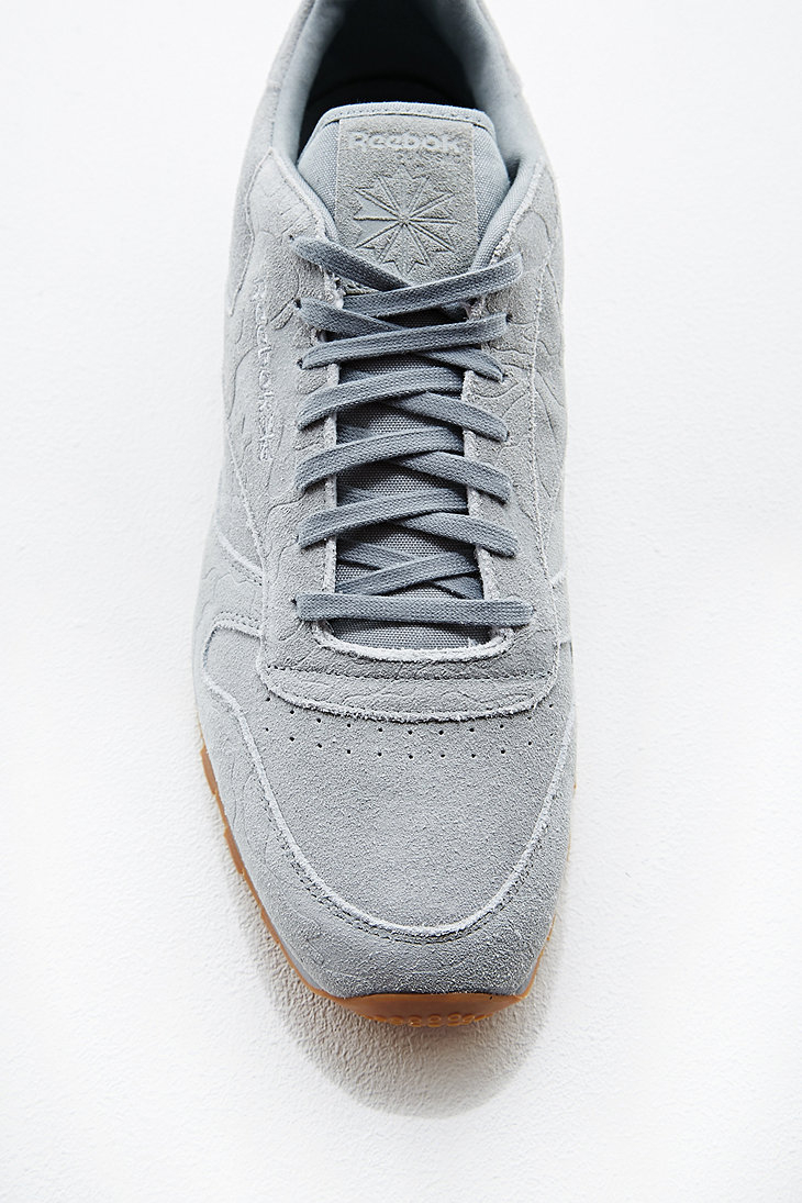 reebok classic leather star grey trainers