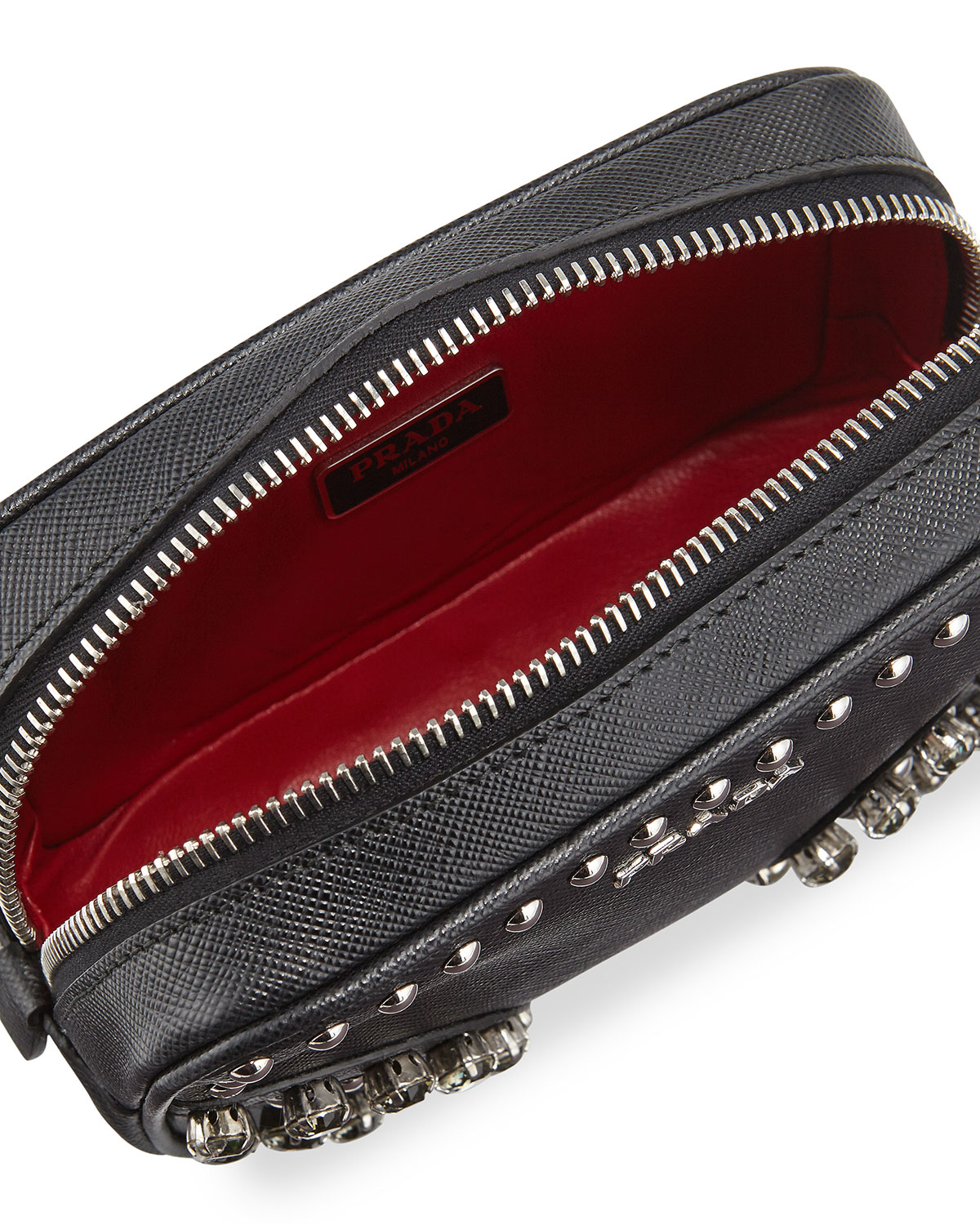 prada crystal embellished tessuto bag prada crystal embellished tessuto bag