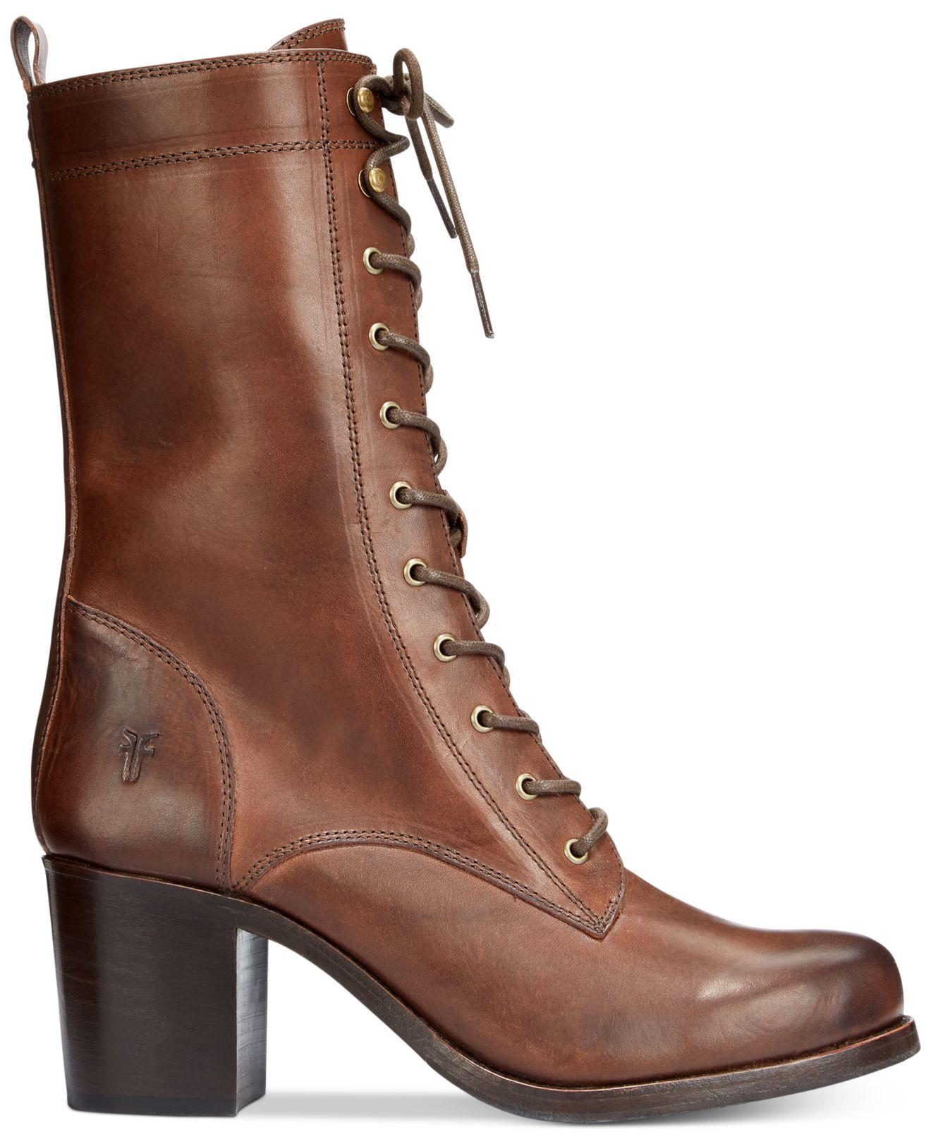Frye Kendall Lace-up Boots in Dark 