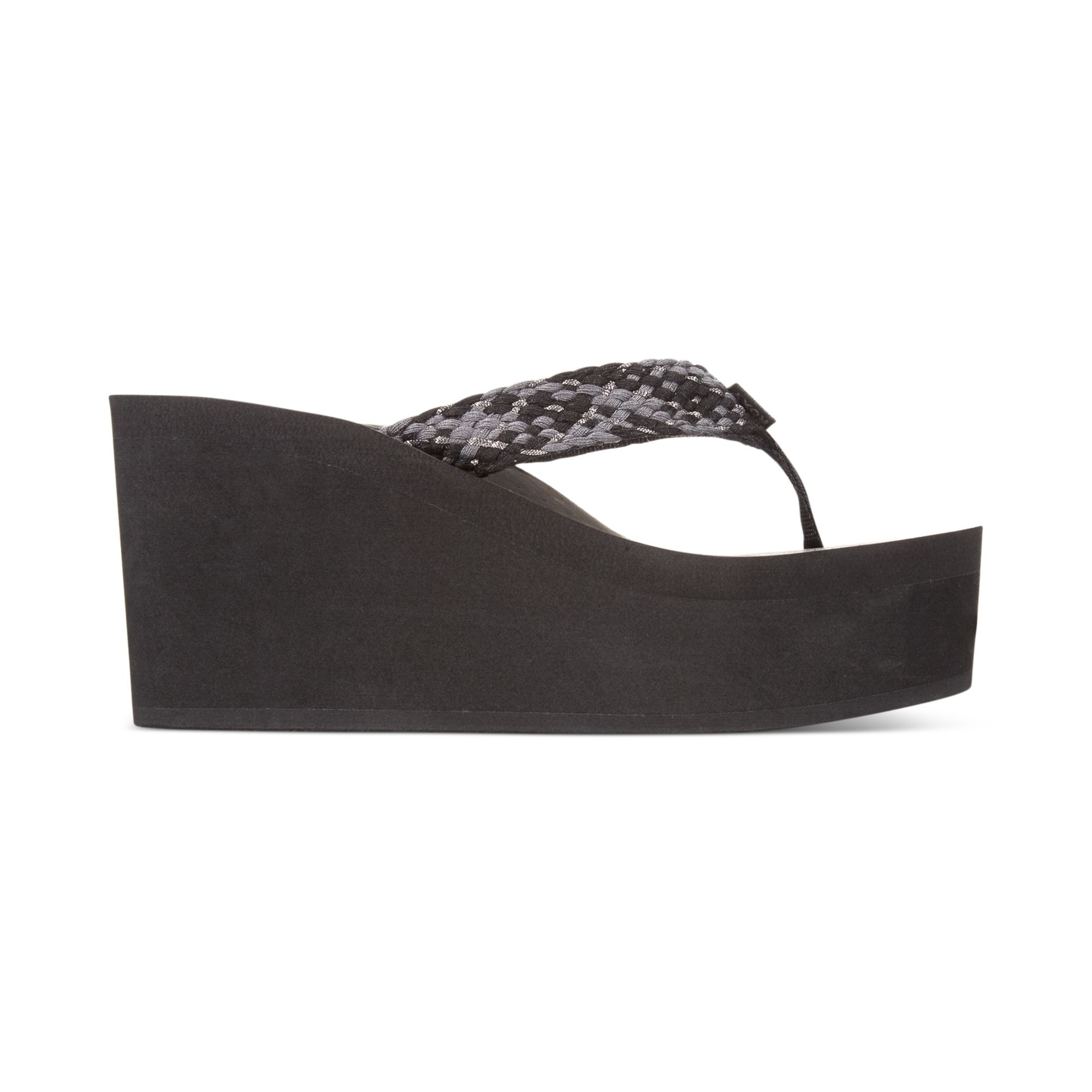 platform wedge flip flops