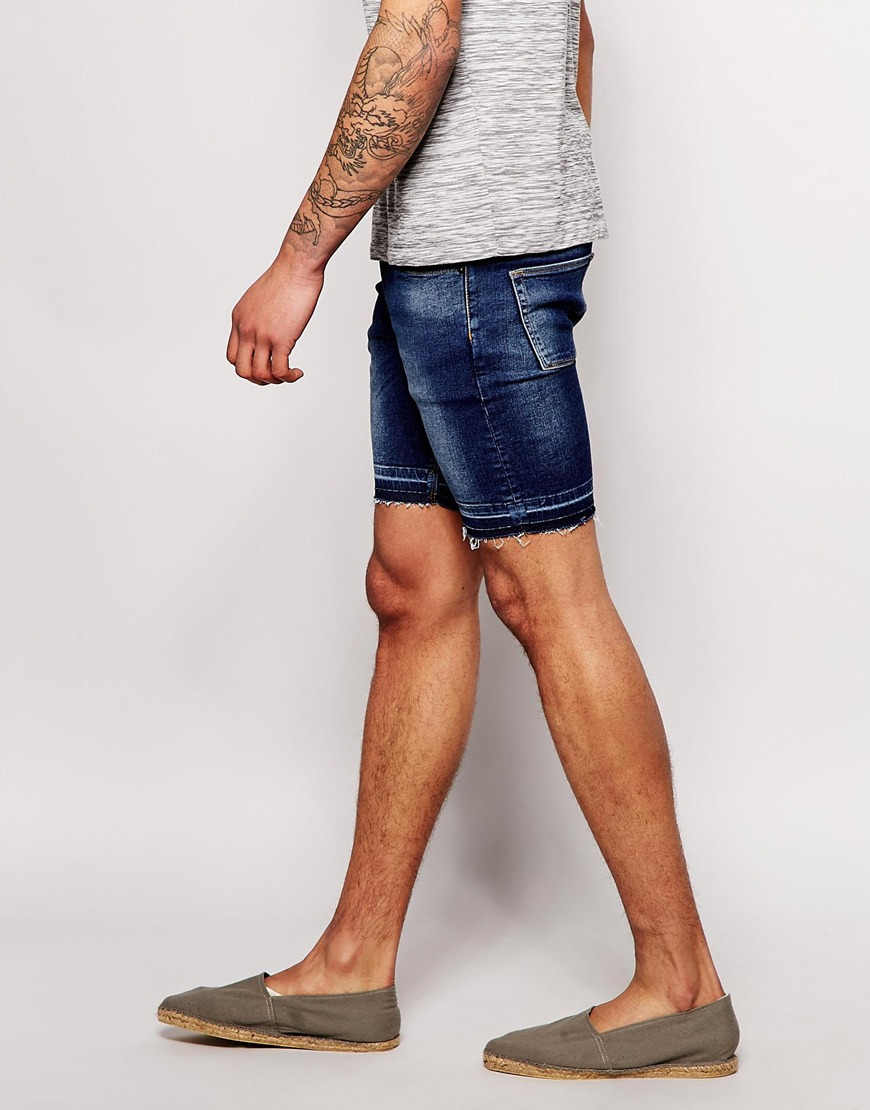 slim jean shorts