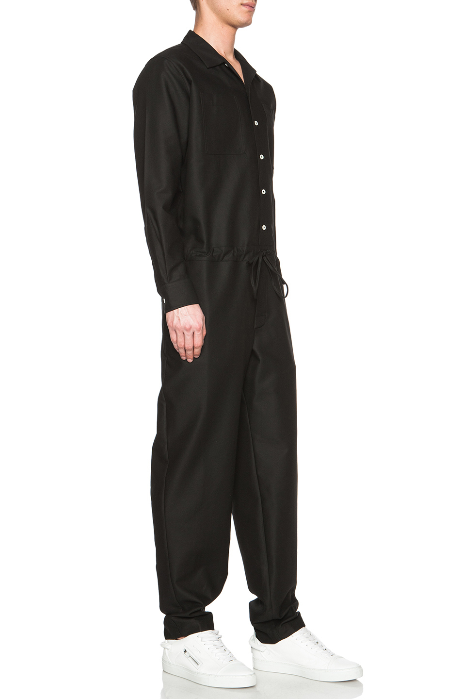 Ami Paris Men'S Cotton-Blend Gabardine Jumpsuit in Black | Lyst