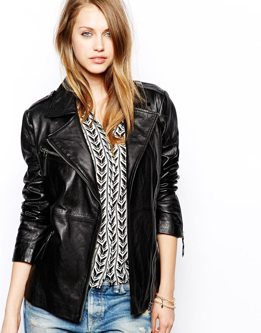 Womens Longline Leather Jacket Deals 