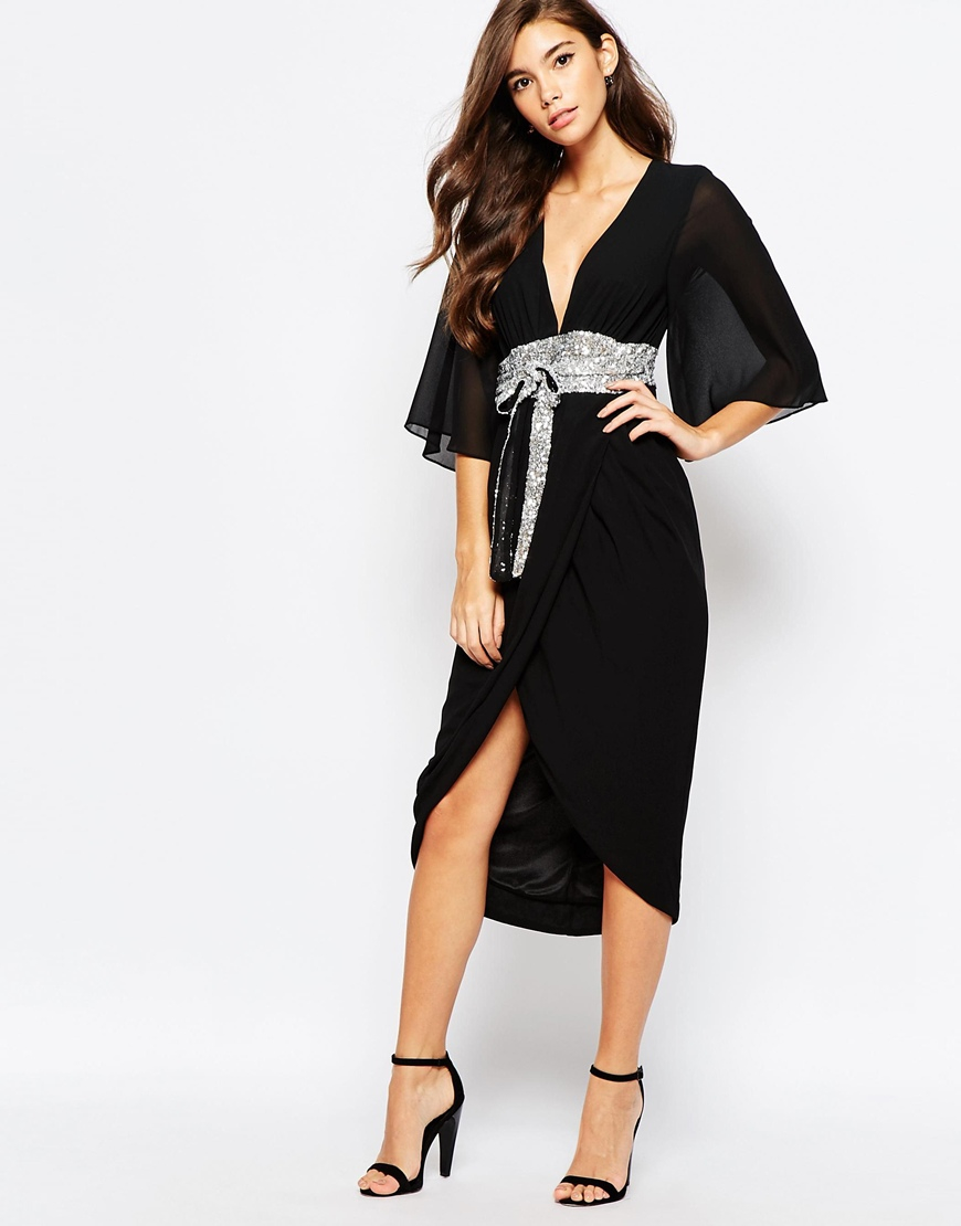 Dress with obi belt Outlet