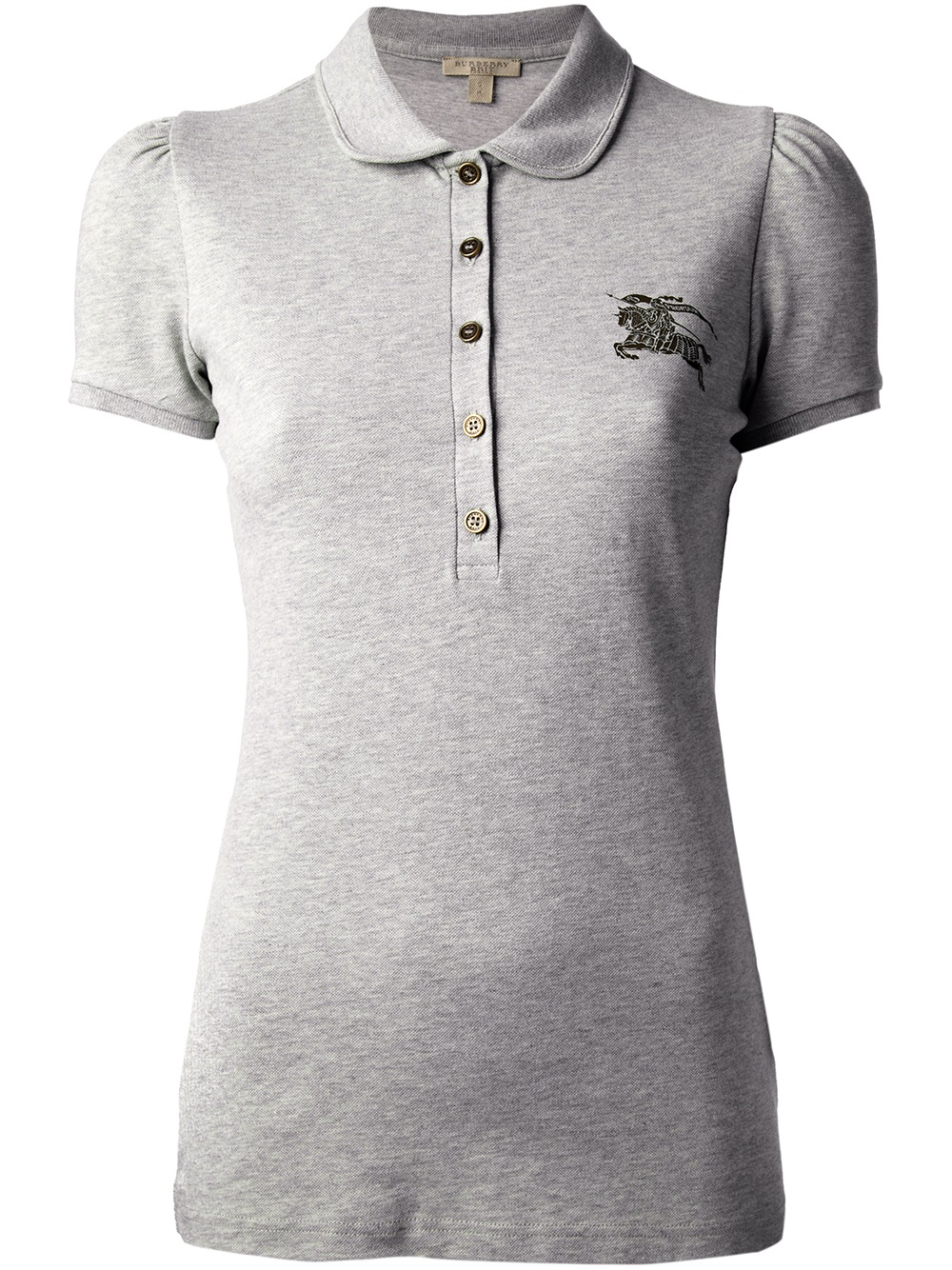 burberry polo shirt womens grey