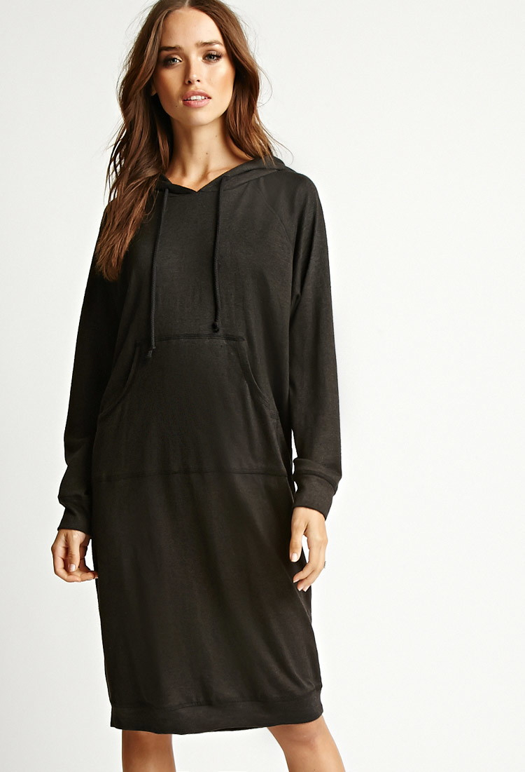black hoodie sweater dress