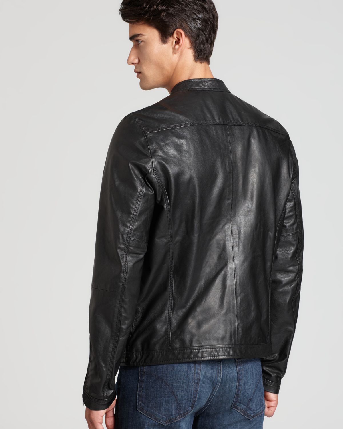 DIESEL Lagnum Leather Jacket in Black for Men - Lyst