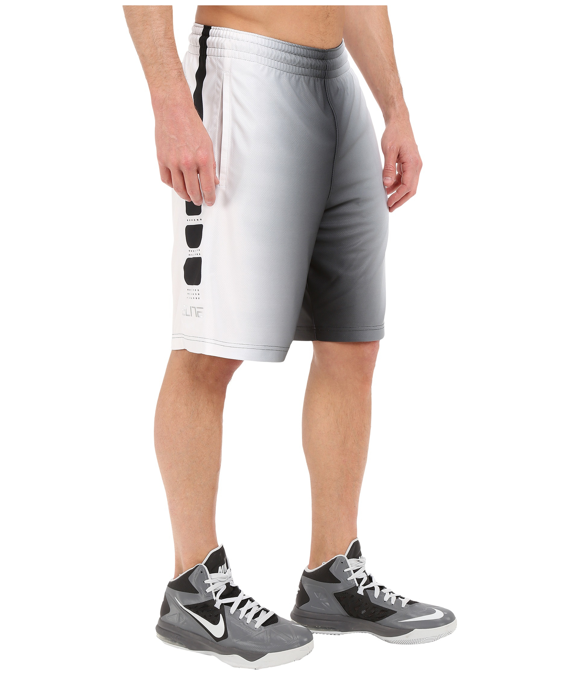 Nike Synthetic Elite Stripe Plus Basketball Short in Black for Men - Lyst