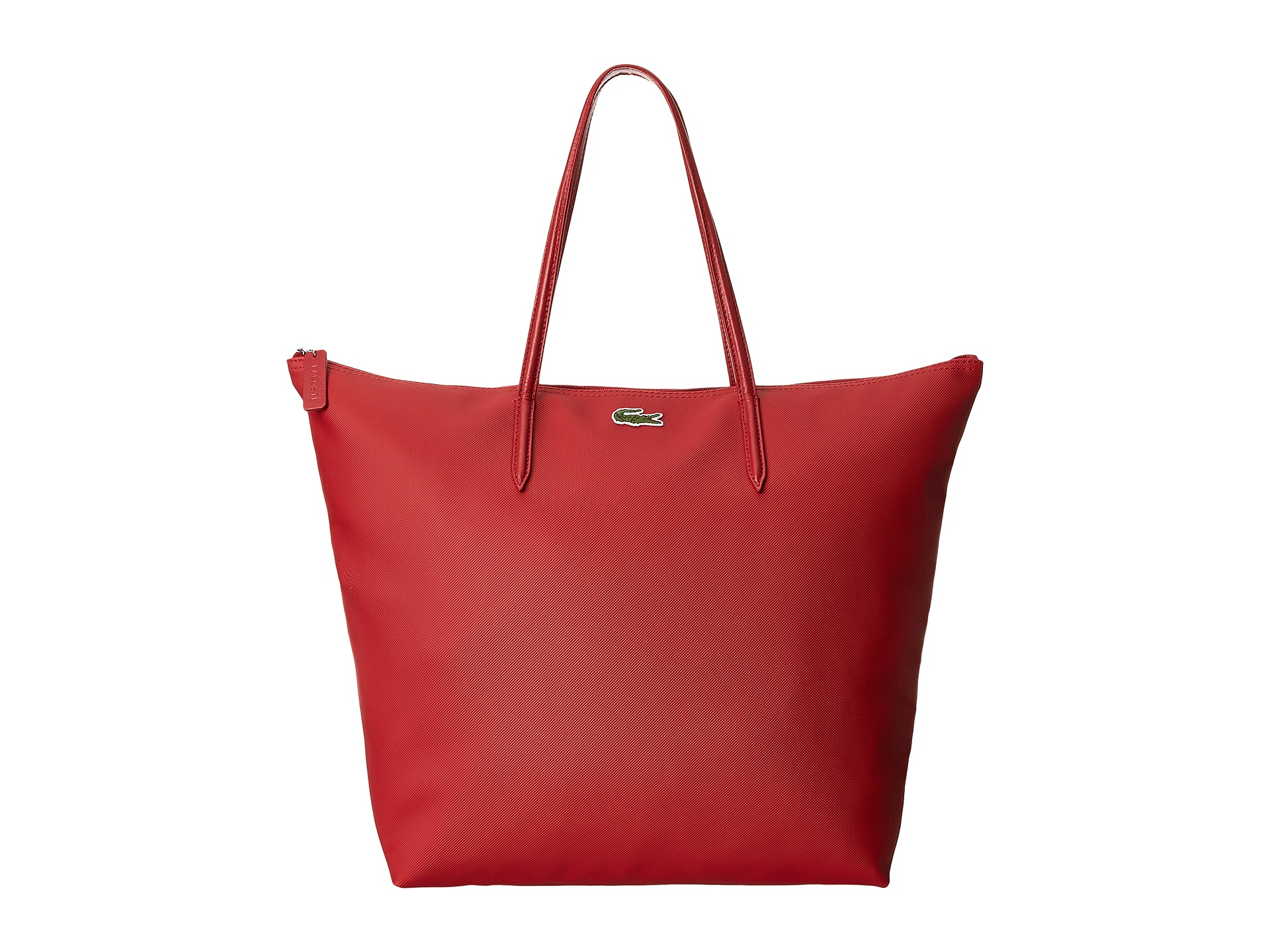 lacoste red tote bag