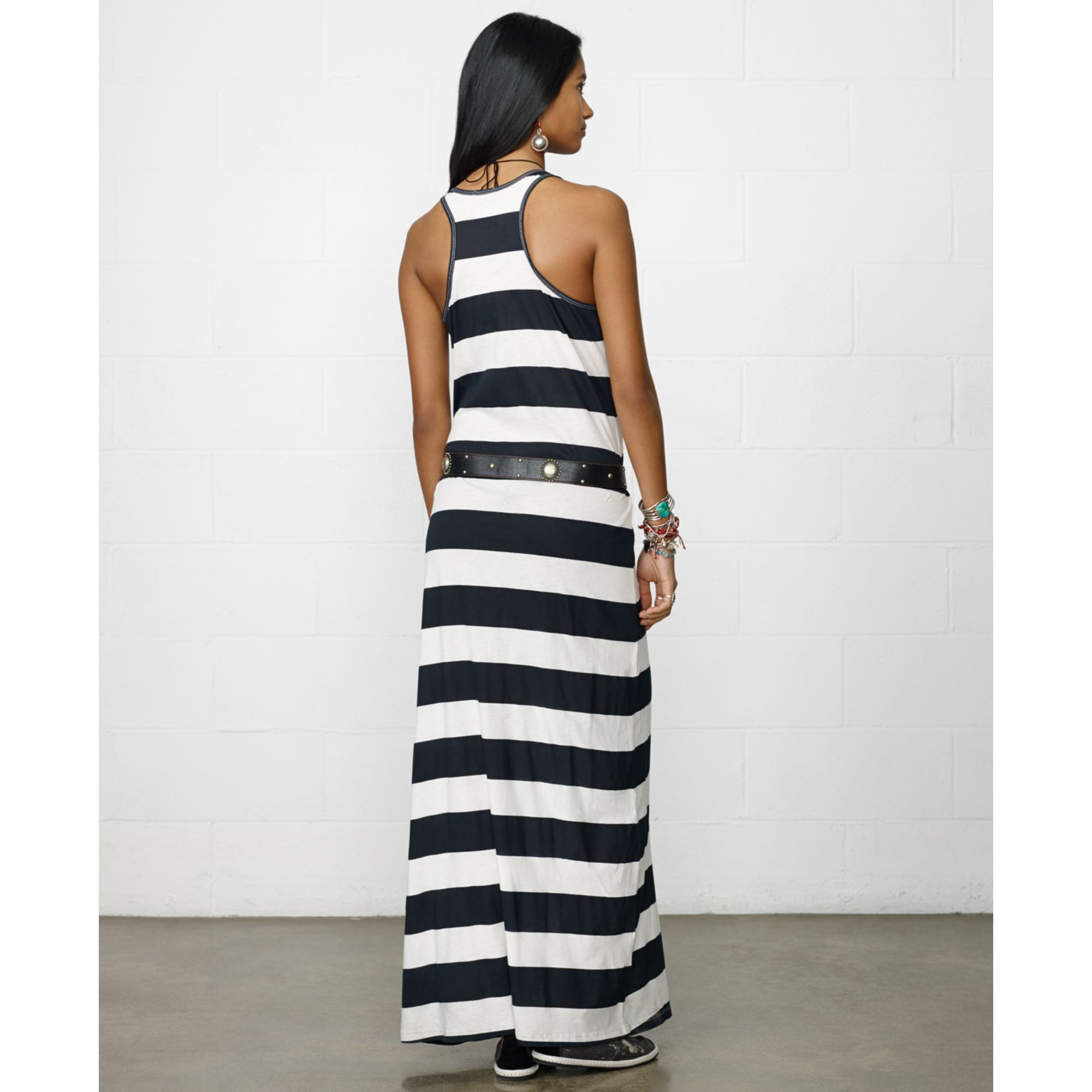 ralph lauren striped maxi dress