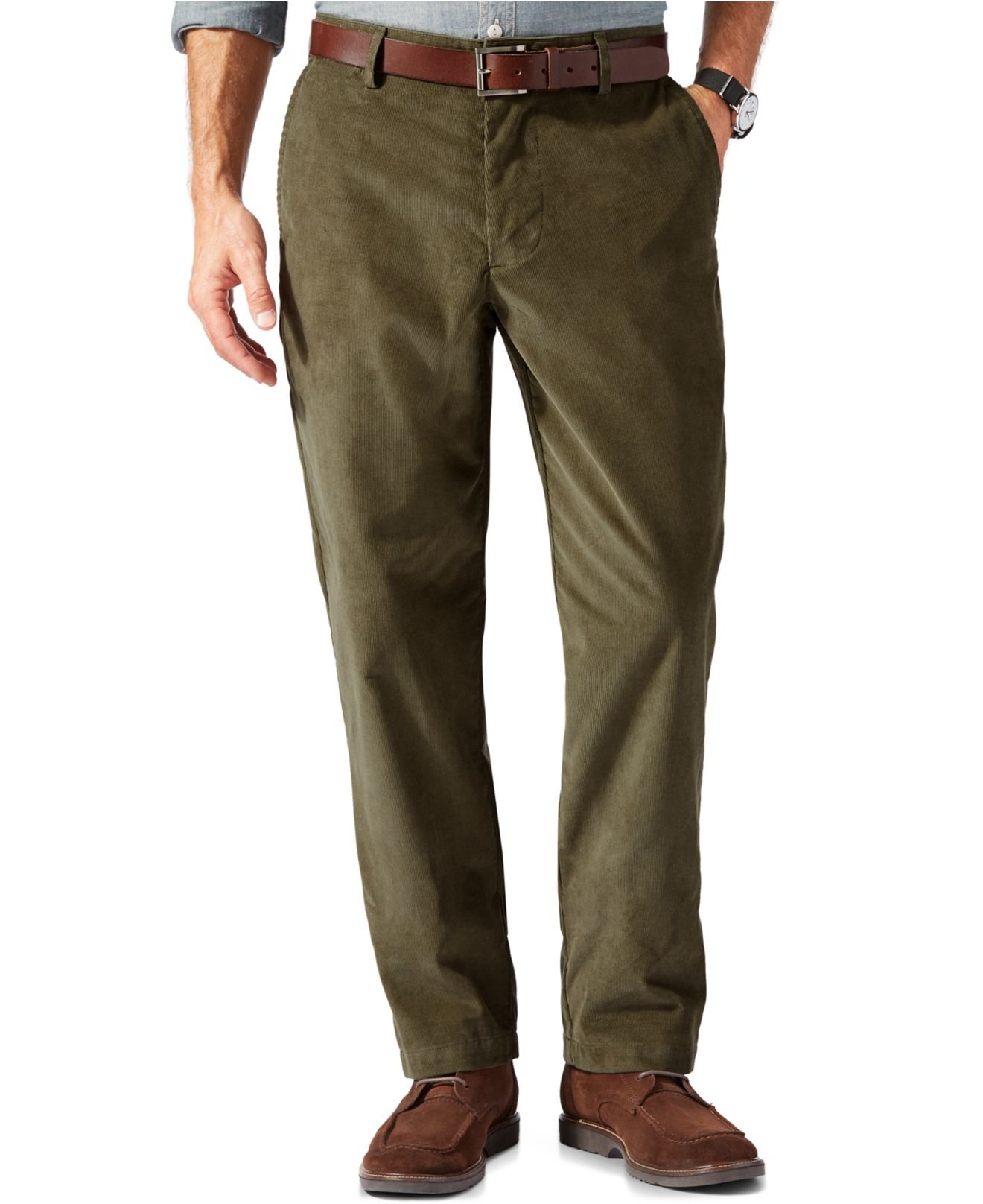 Dockers D2 Straight-fit Field Khaki Corduroy Pants in Green for Men - Lyst