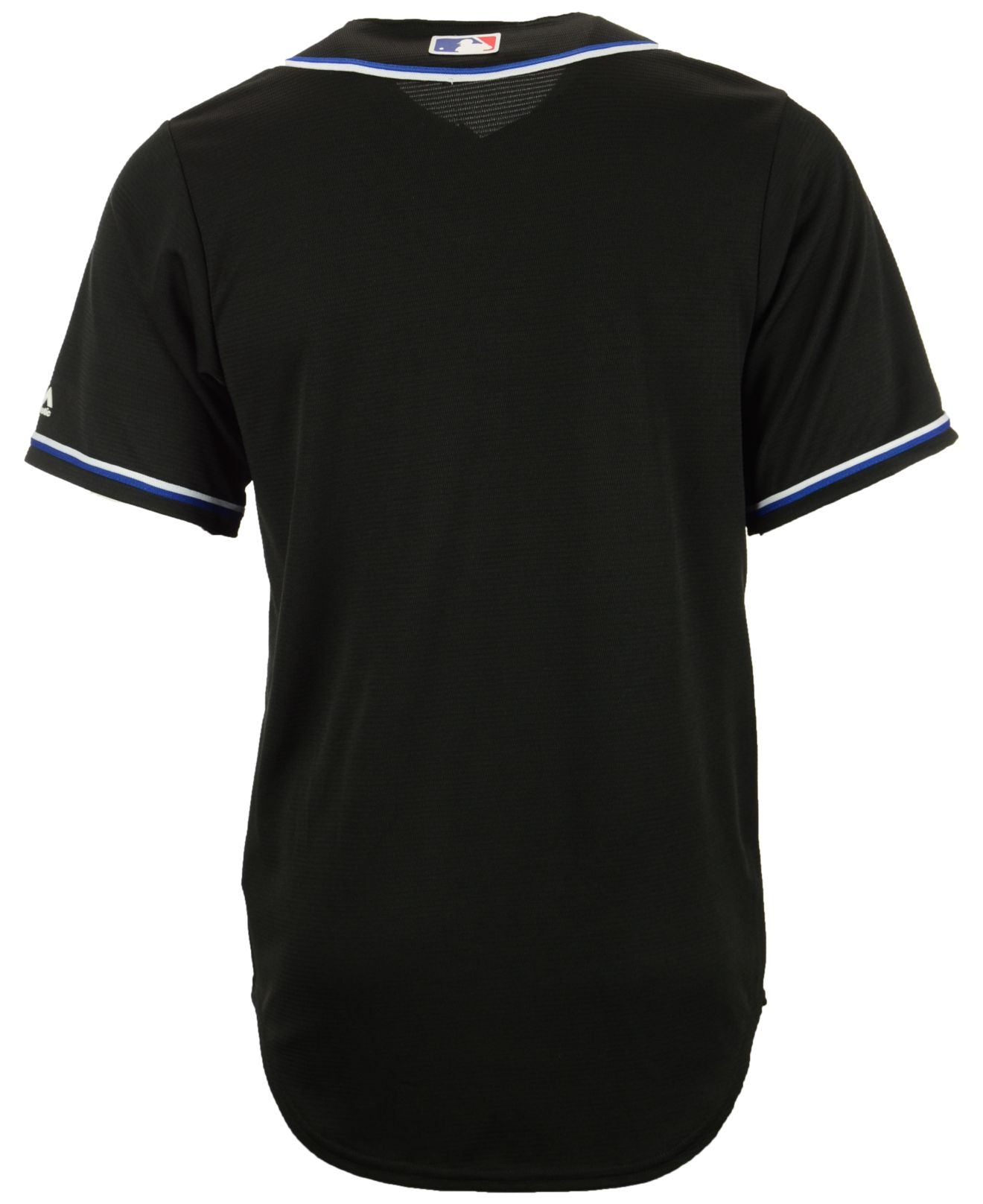 Majestic Synthetic Men's Los Angeles Dodgers Replica Jersey in Black